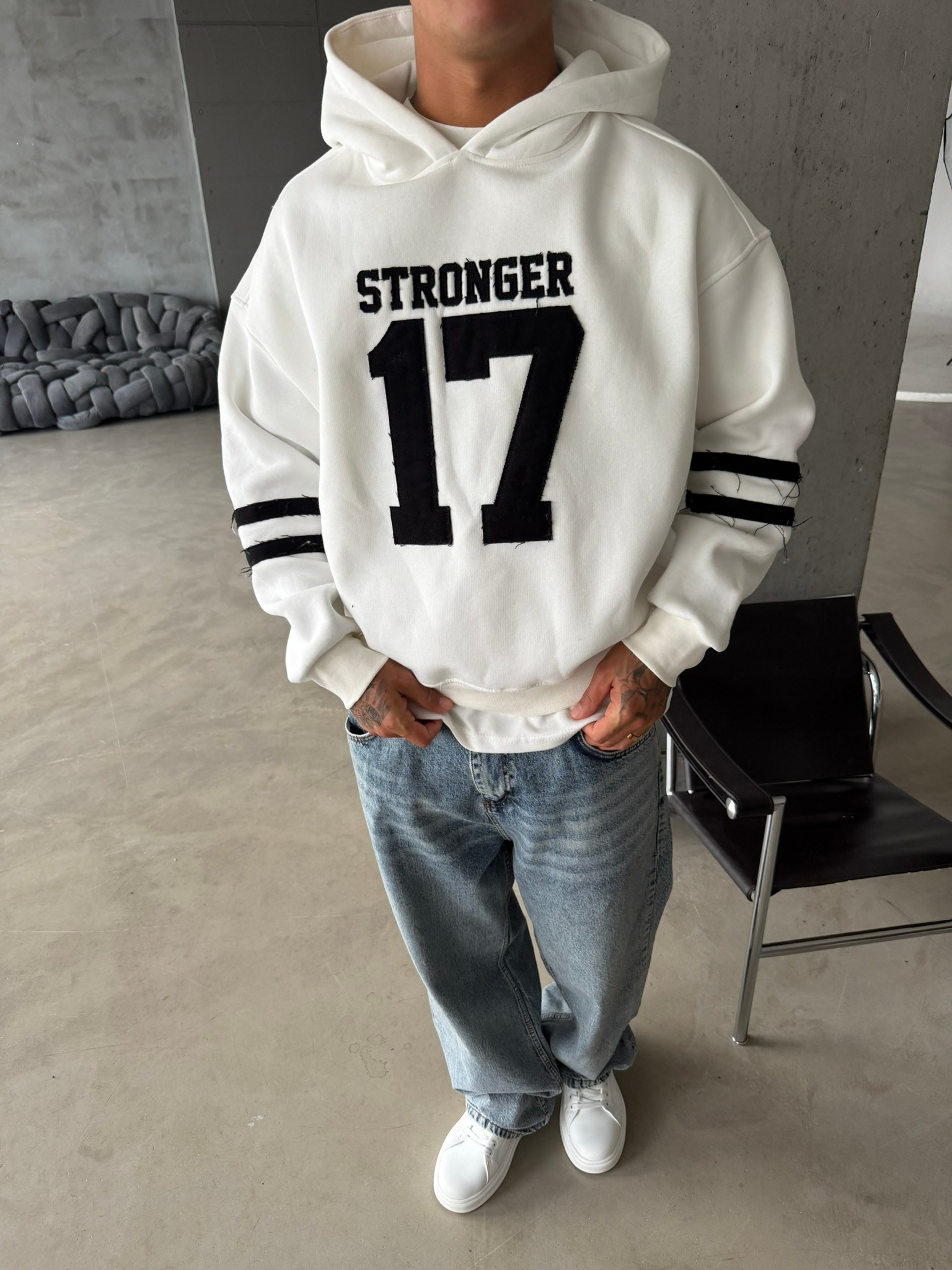 17 Stonger Premium Acid Yıkama Hoodie