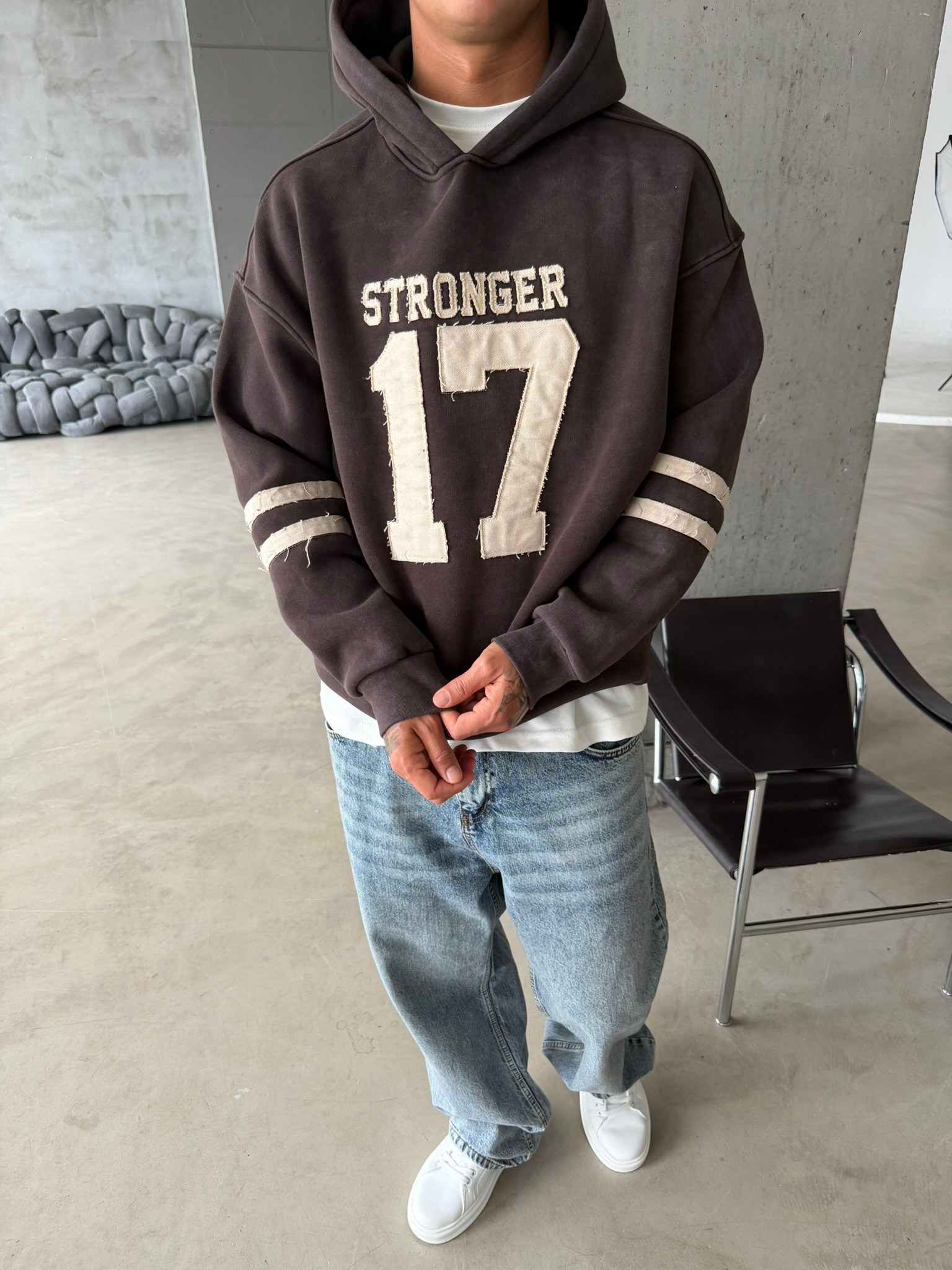 17 Stonger Premium Acid Yıkama Hoodie