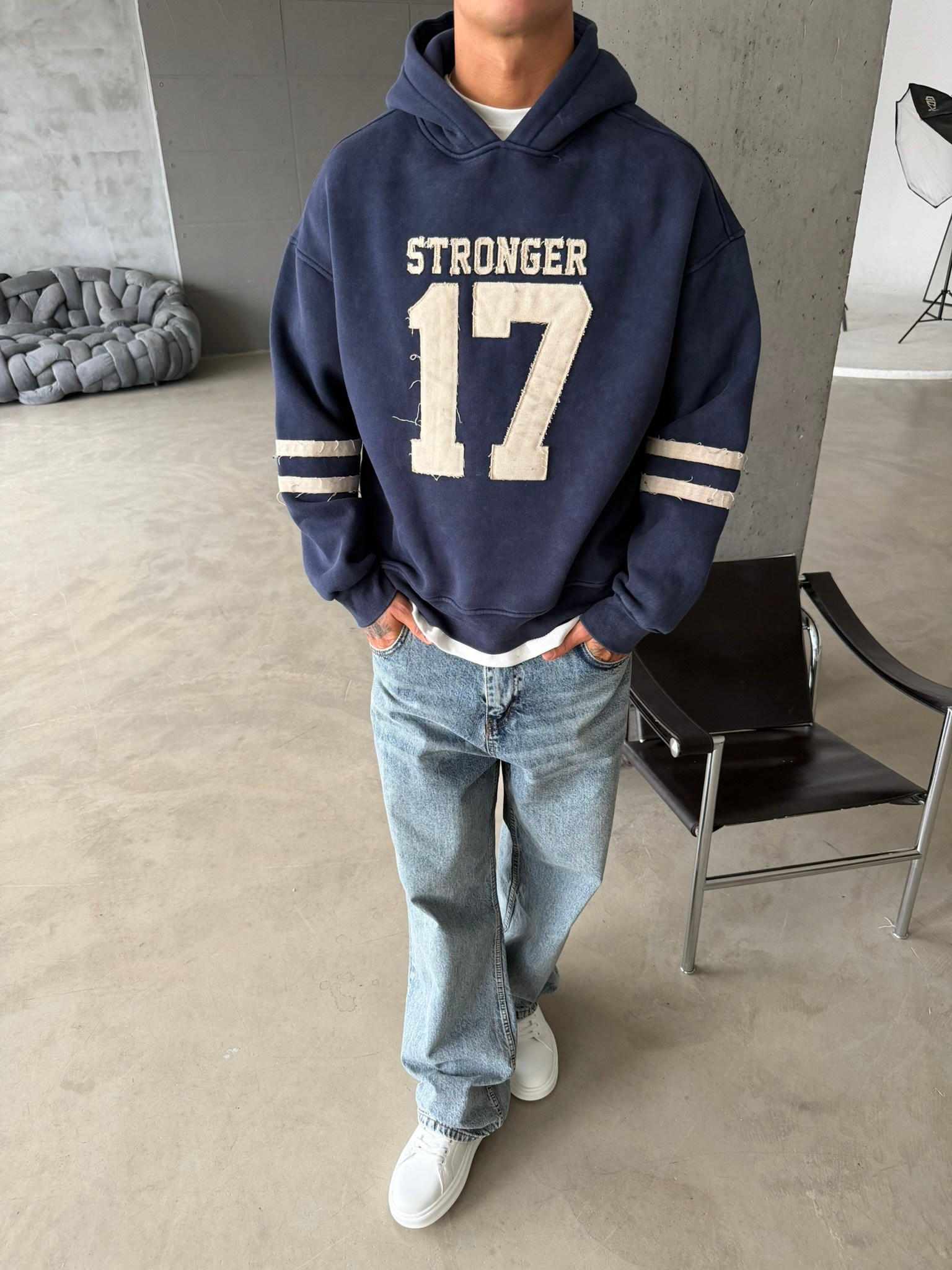 17 Stonger Premium Acid Yıkama Hoodie