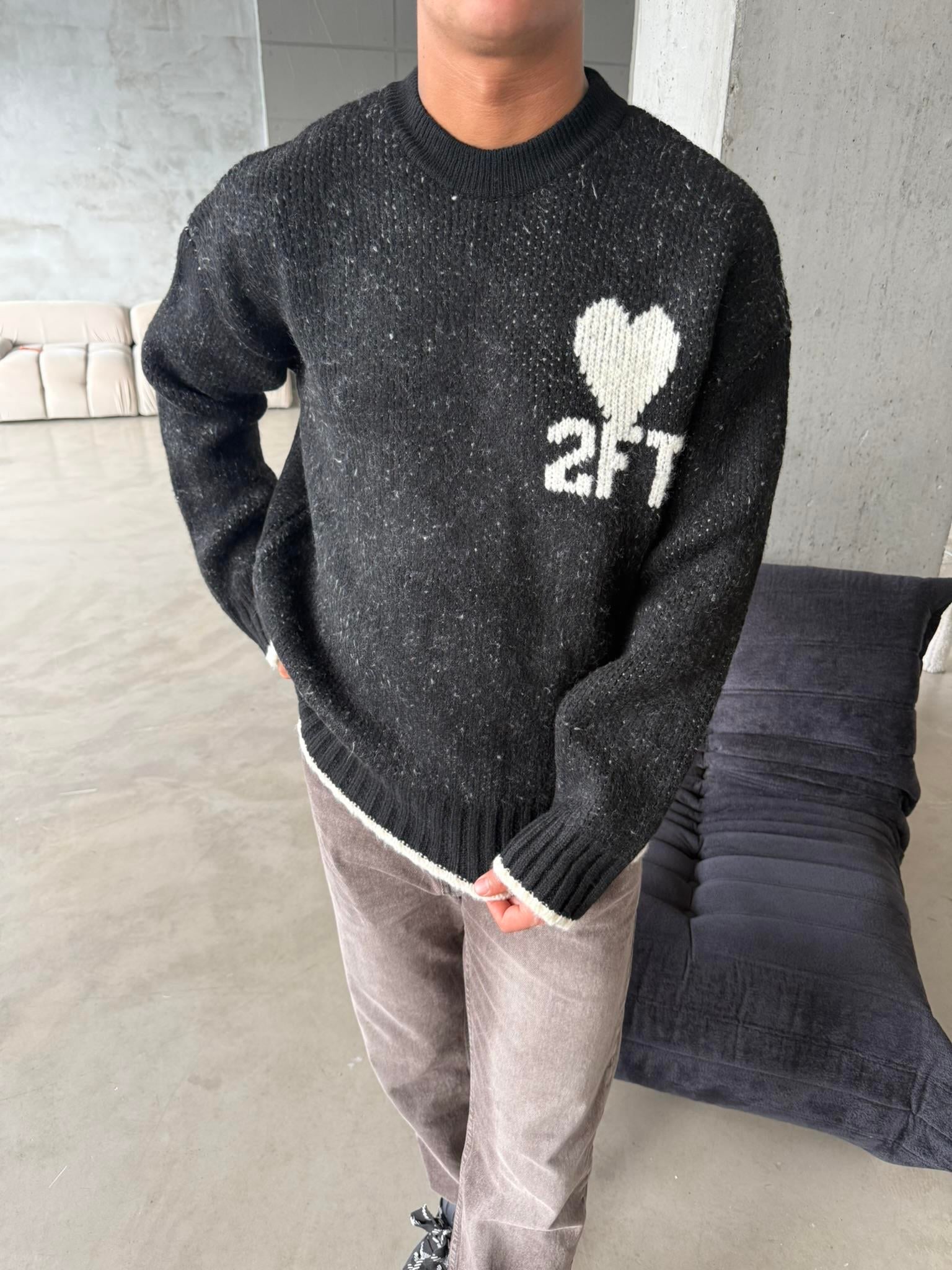 2FT Triko Premium Triko Kazak - Siyah