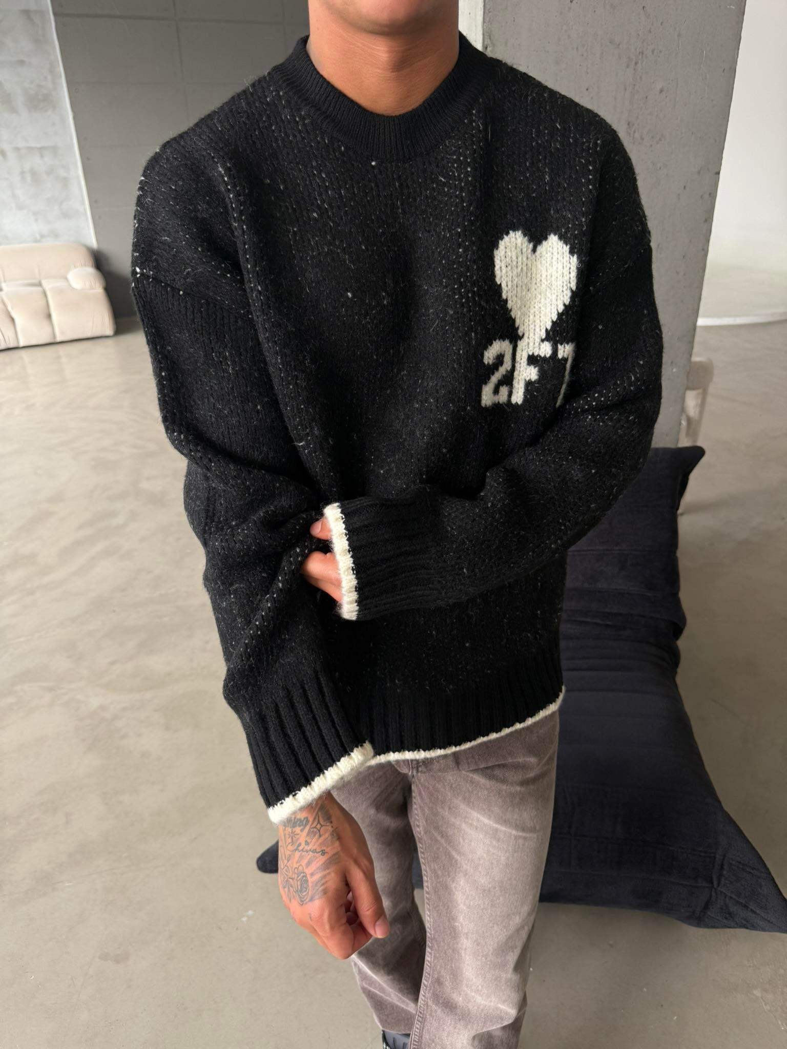 2FT Triko Premium Triko Kazak - Siyah