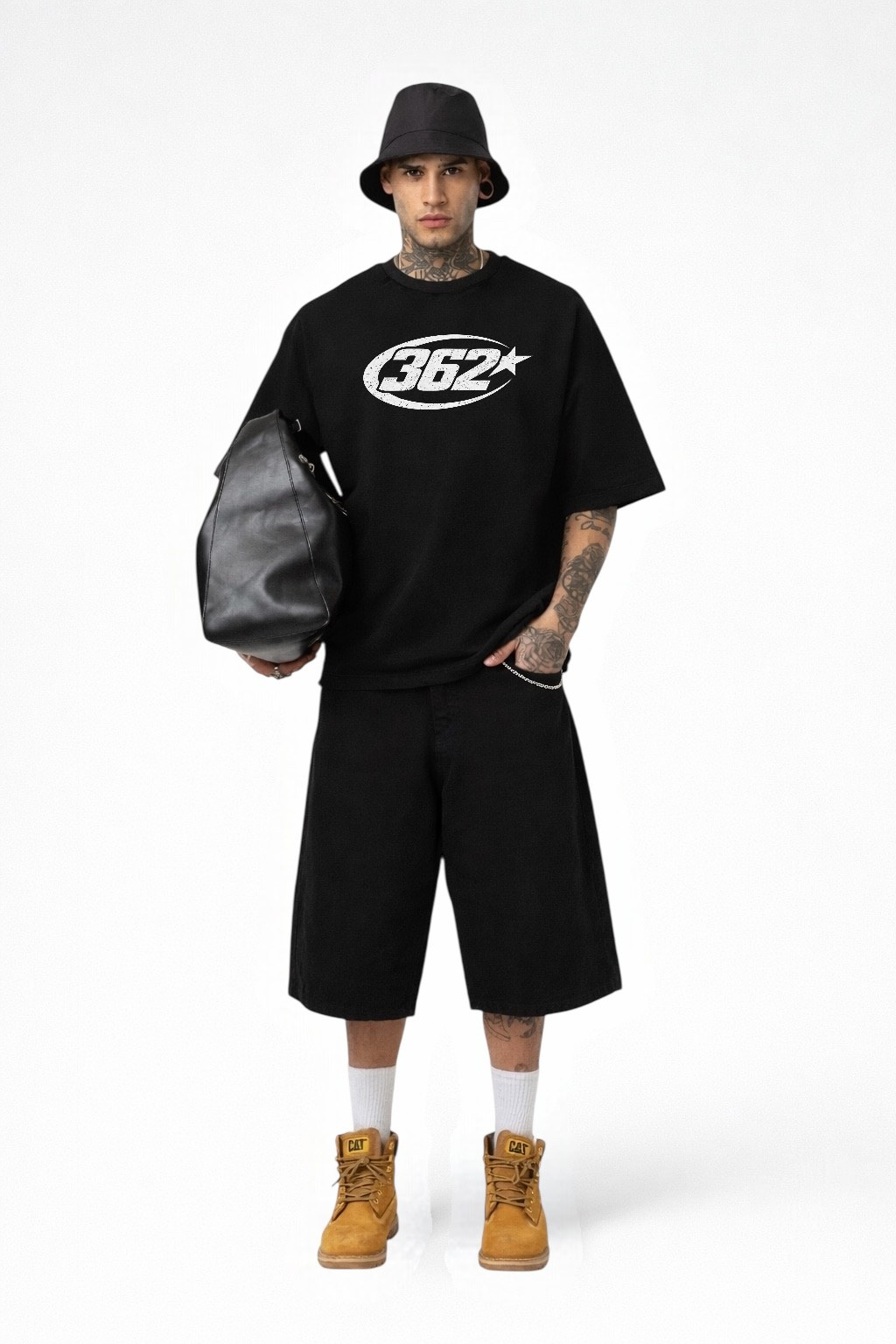 362 Ateiler Oversize T-Shirt - Siyah