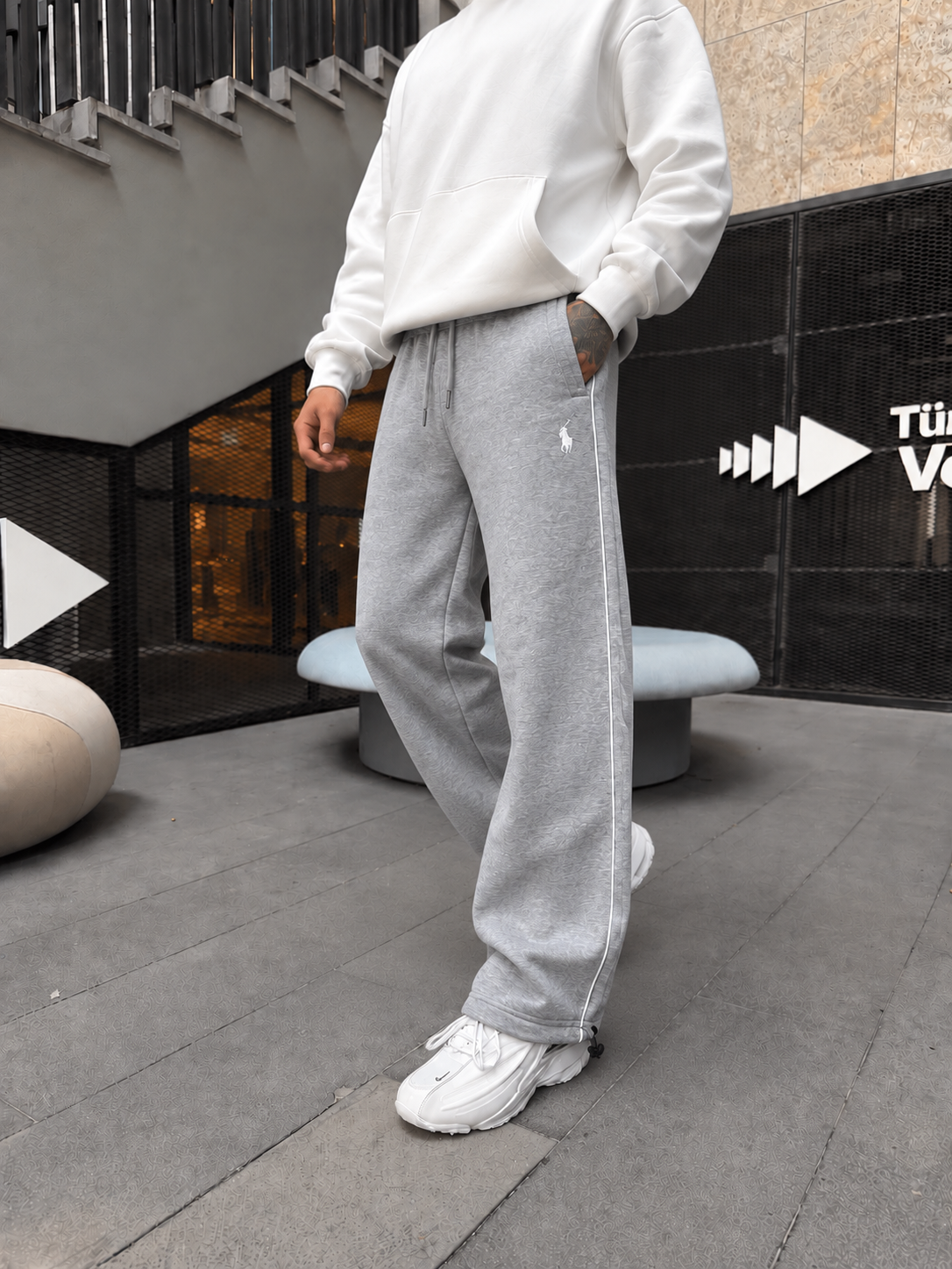 362 Basic Wide Şeritli Baggy Eşofman