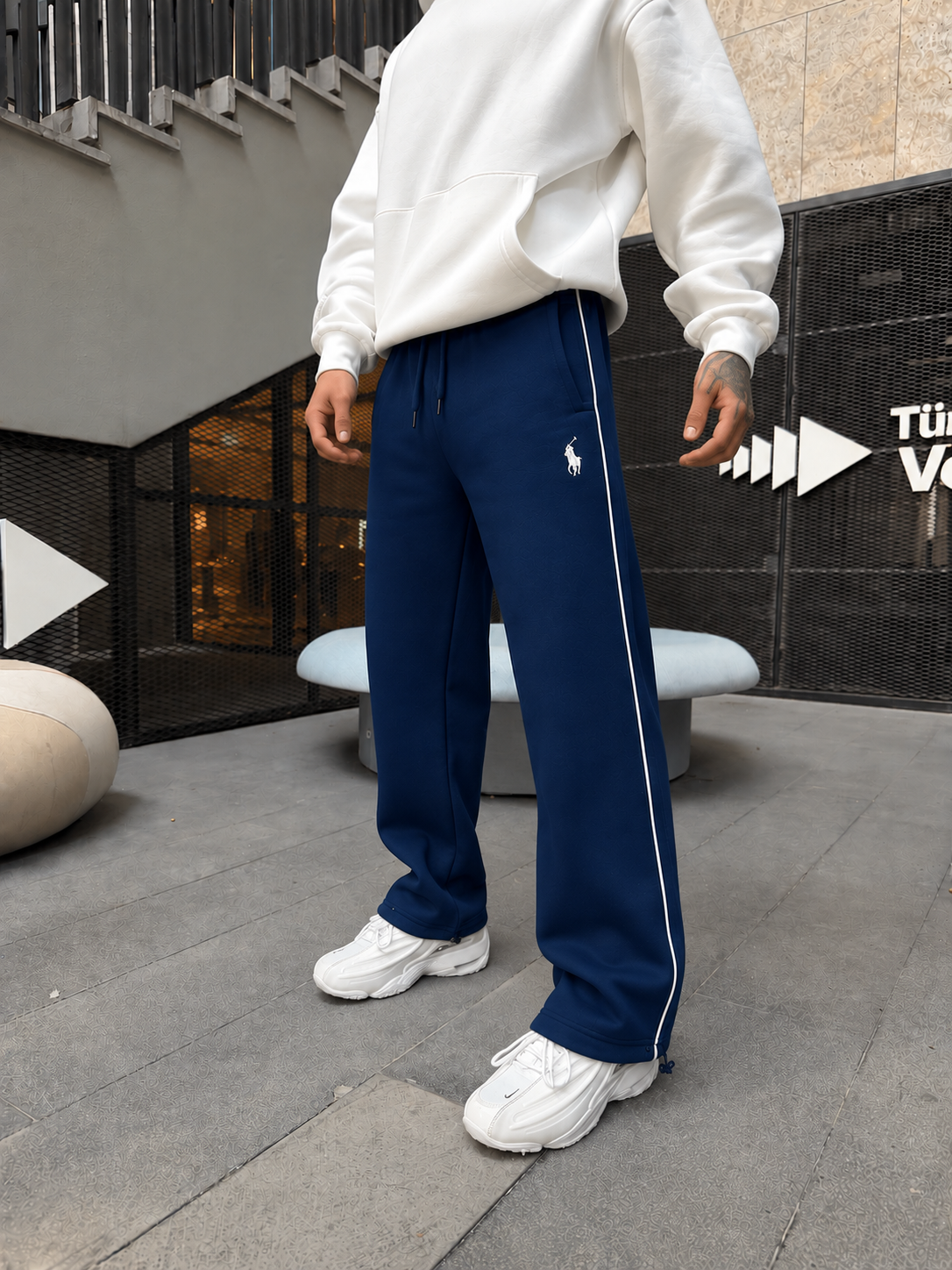 362 Basic Wide Şeritli Baggy Eşofman