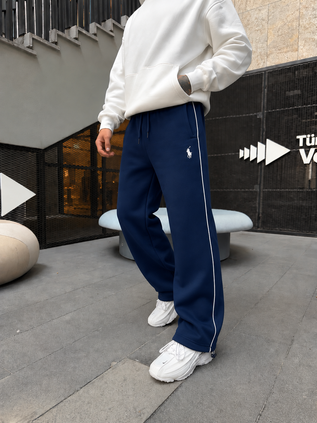 362 Basic Wide Şeritli Baggy Eşofman