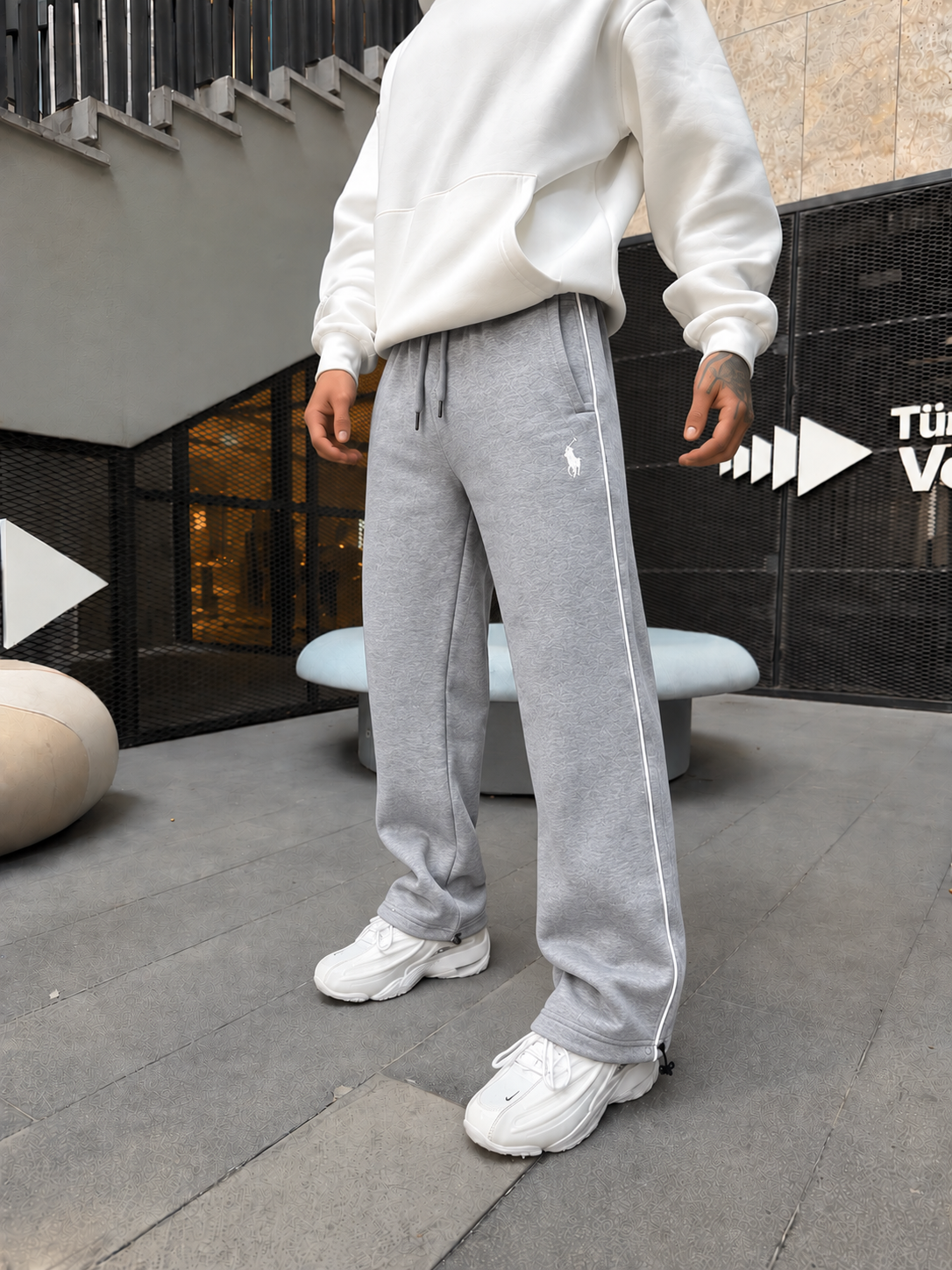 362 Basic Wide Şeritli Baggy Eşofman