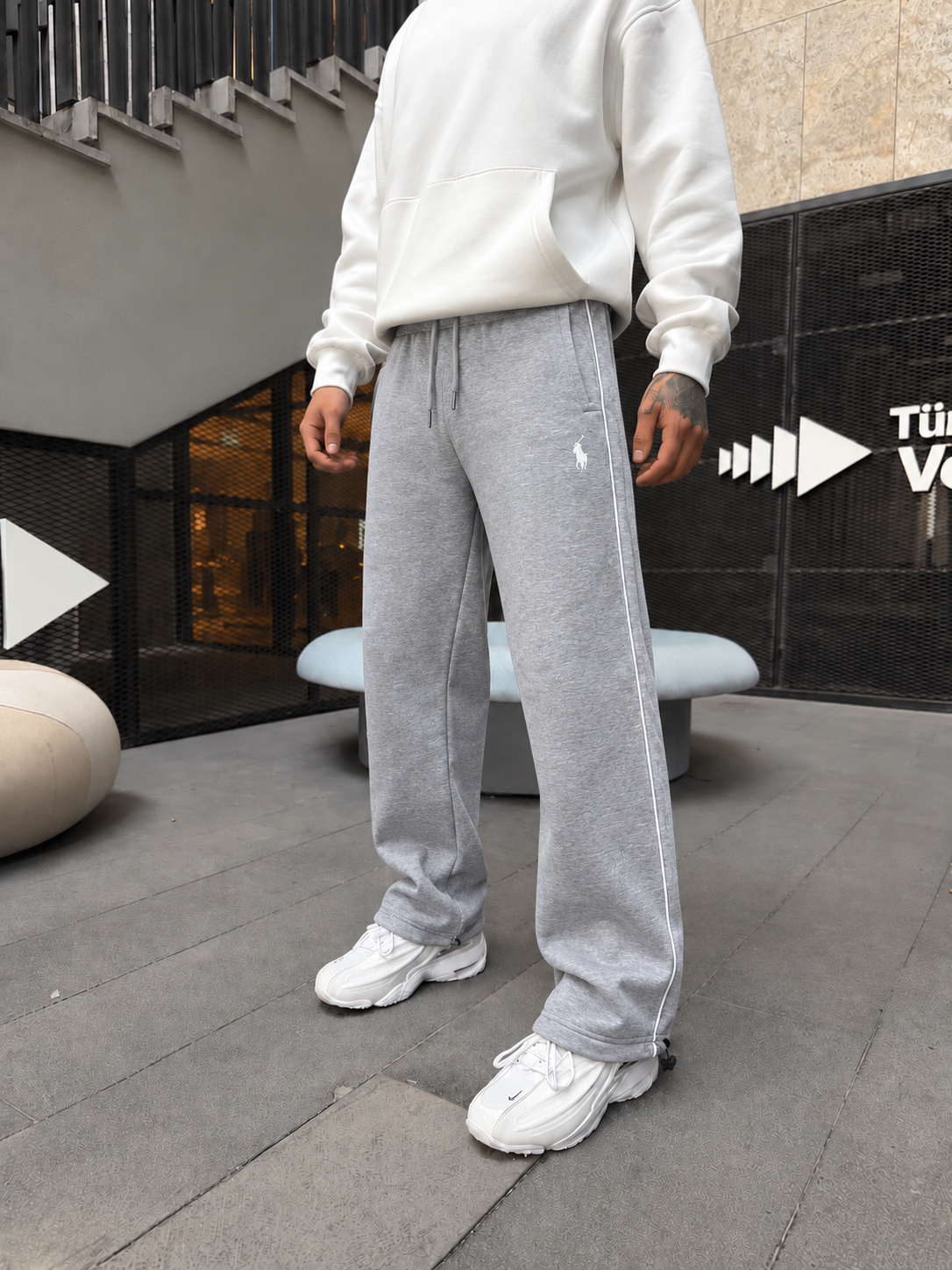362 Basic Wide Şeritli Baggy Eşofman