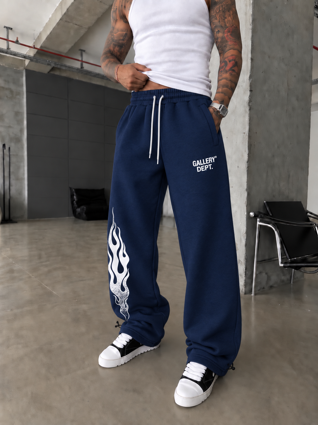 362 Flame Baskı Baggy Eşofman