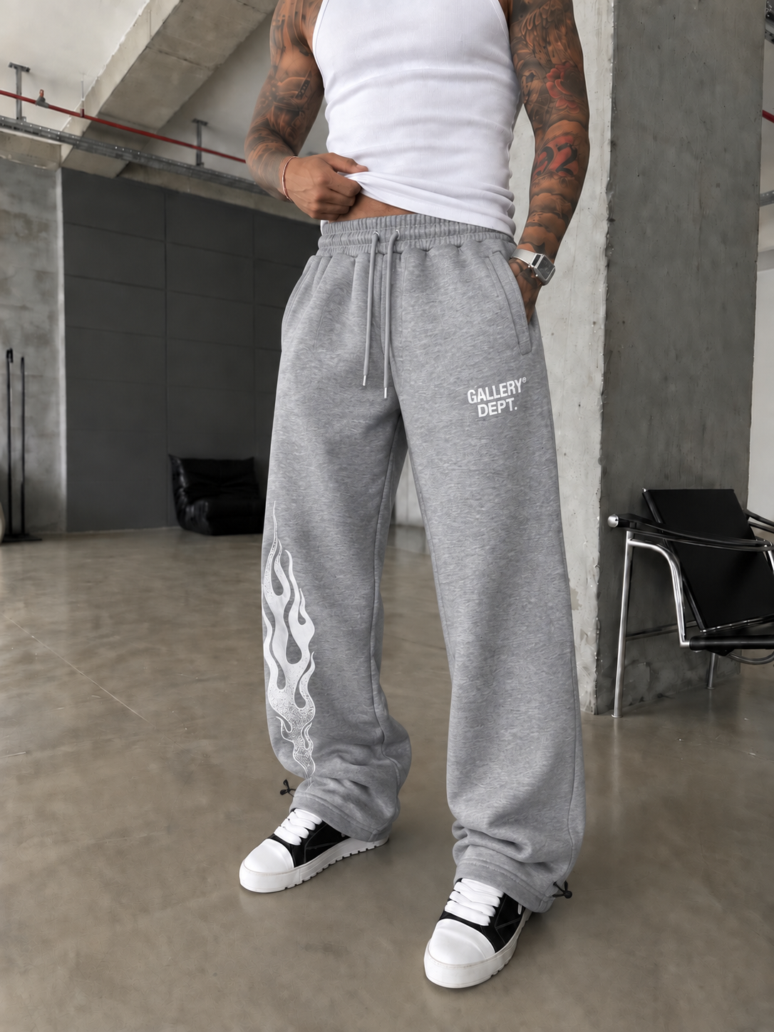 362 Flame Baskı Baggy Eşofman