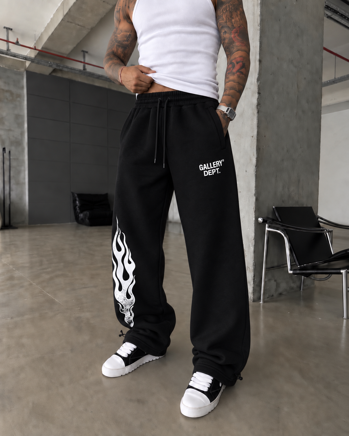 362 Flame Baskı Baggy Eşofman