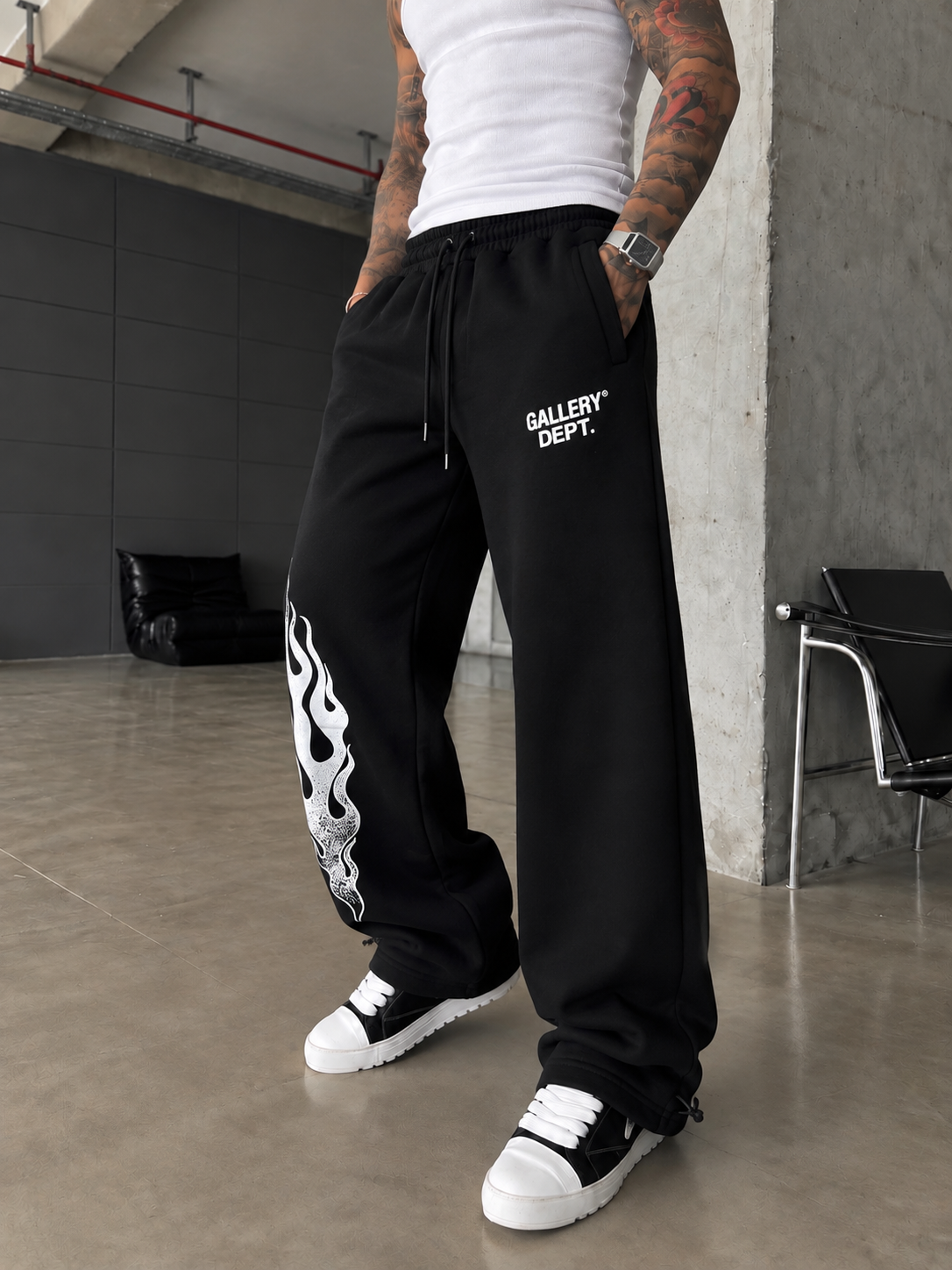 362 Flame Baskı Baggy Eşofman