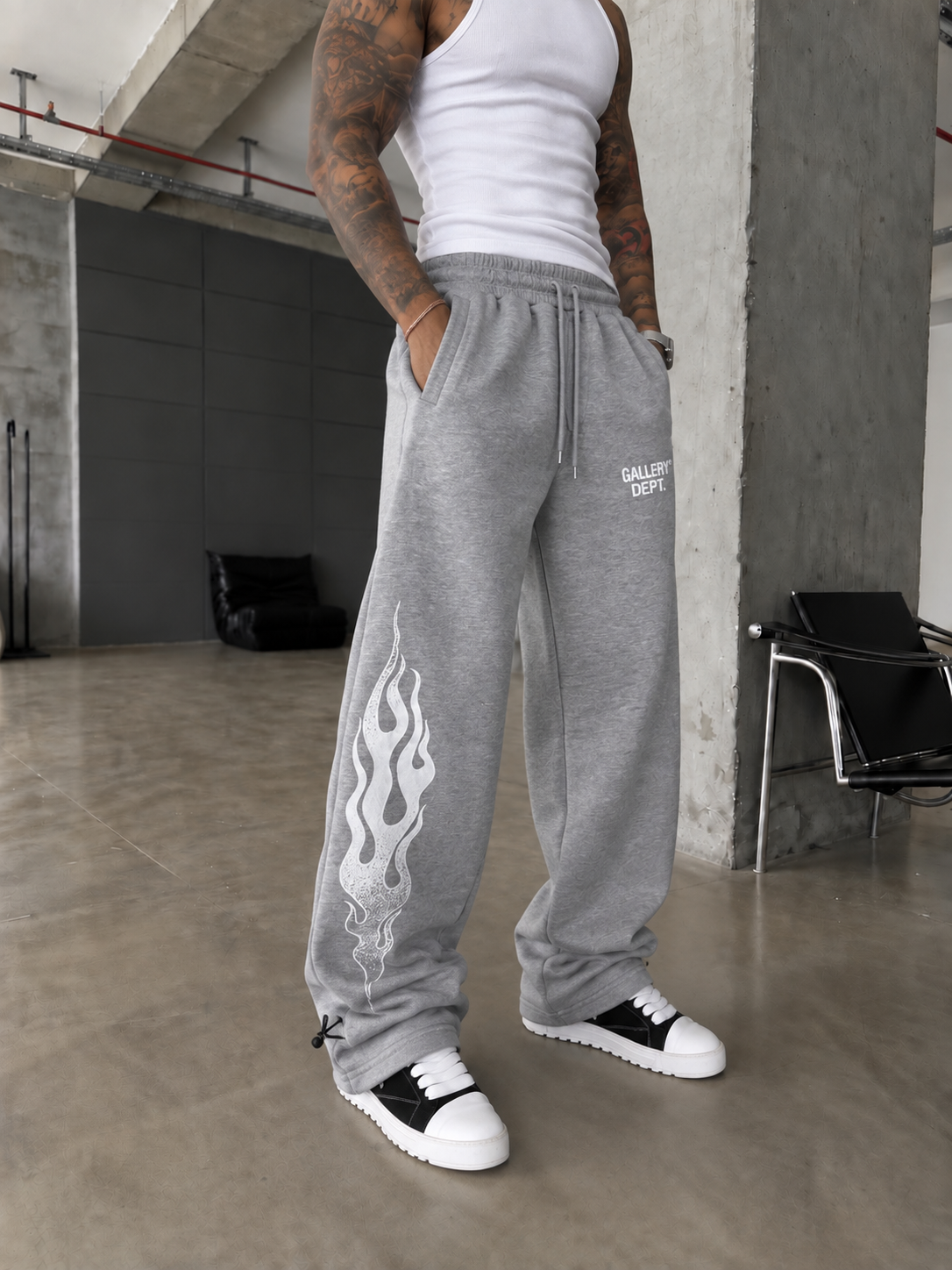 362 Flame Baskı Baggy Eşofman