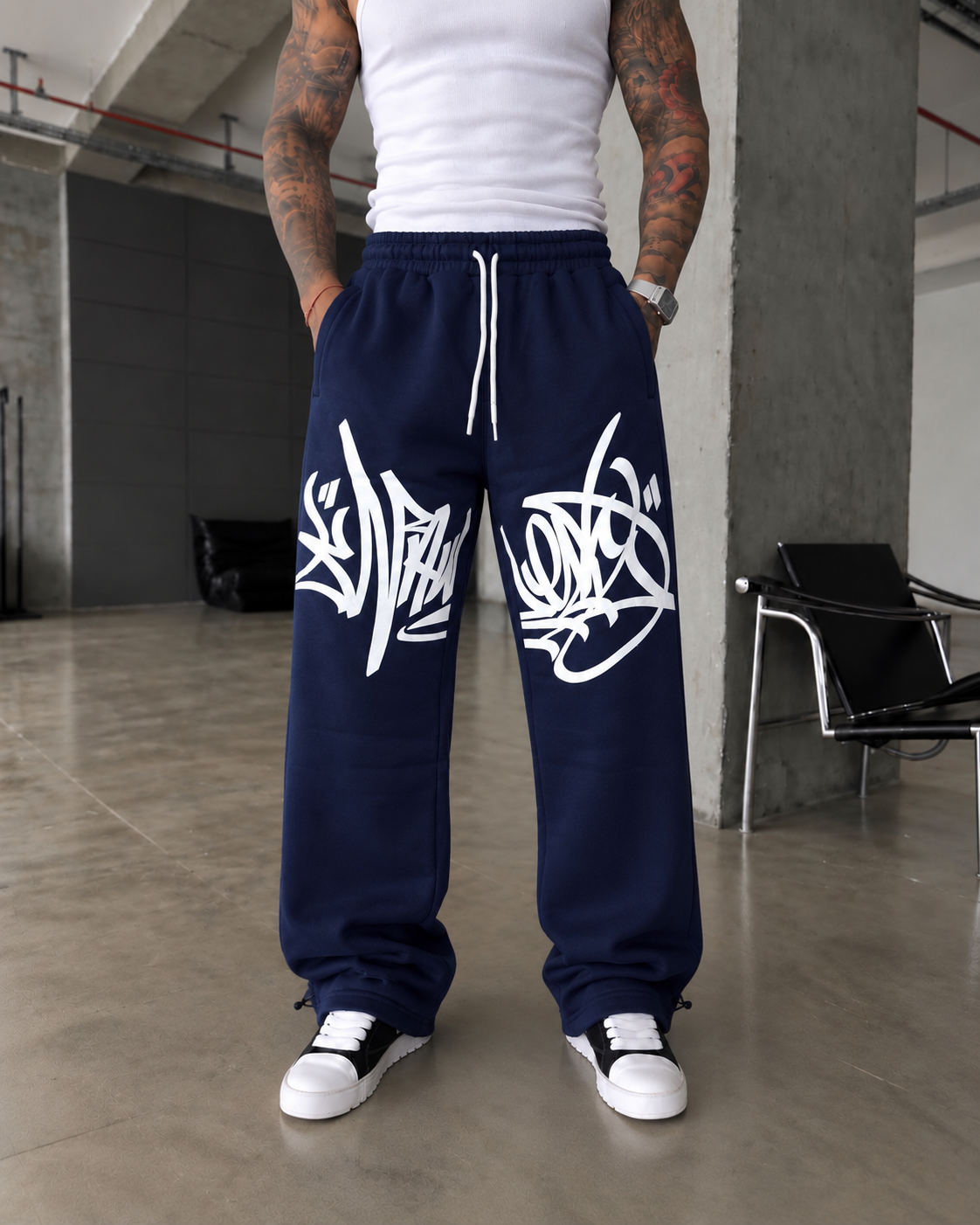 362 Graffiti Print Baggy Eşofman 