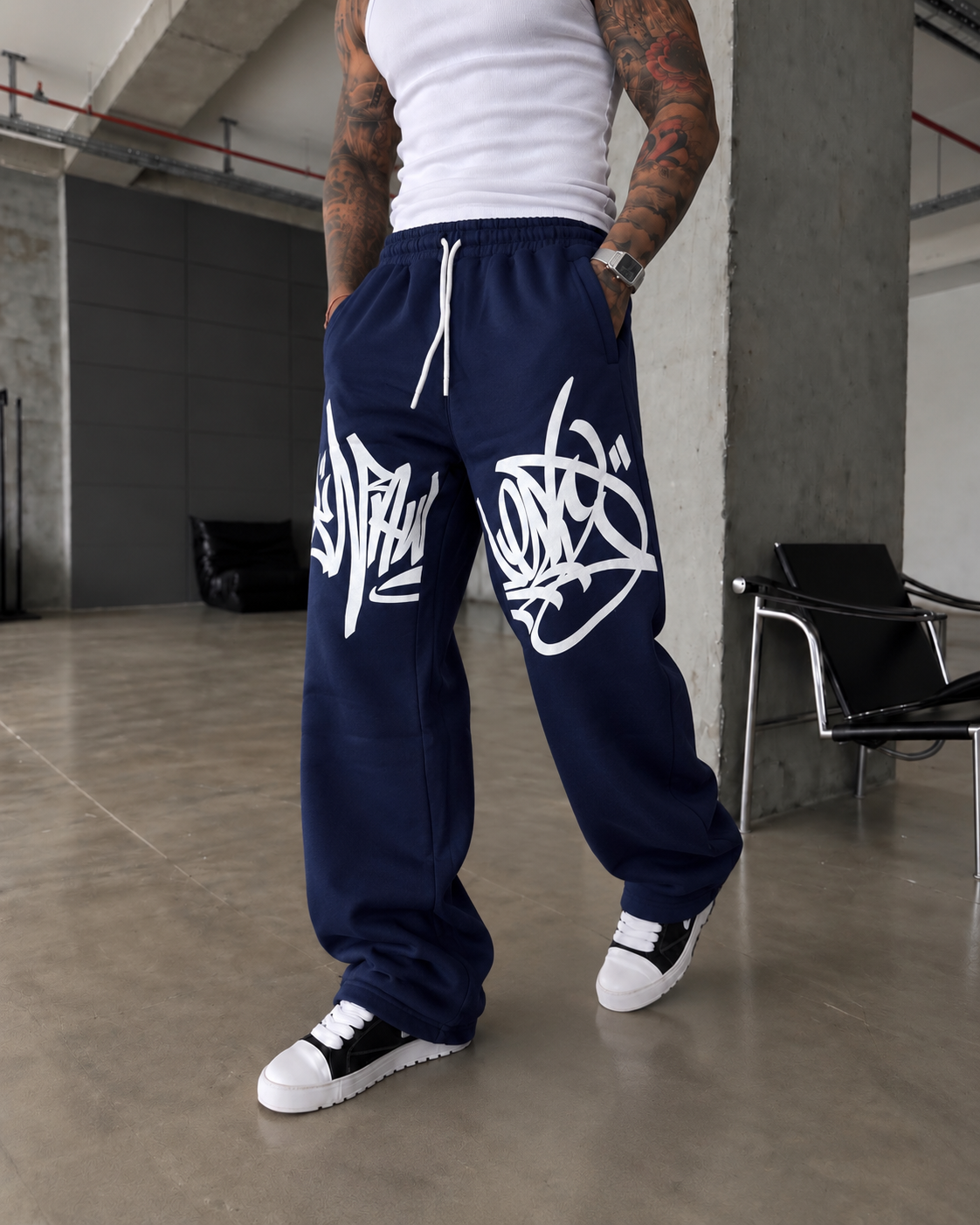 362 Graffiti Print Baggy Eşofman 