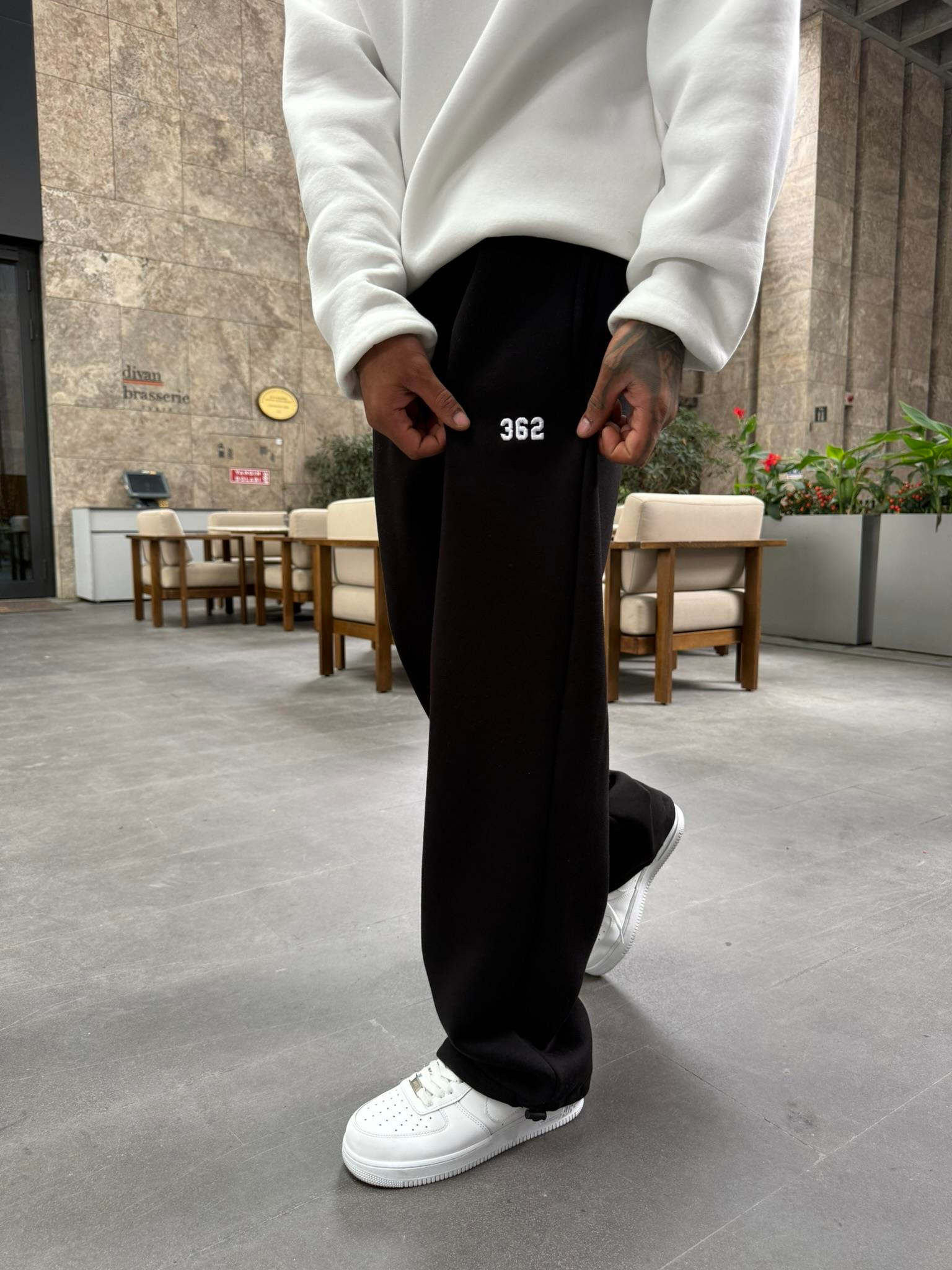 362 Premium Ayarlanabilir Paça Eşofman Altı - Siyah