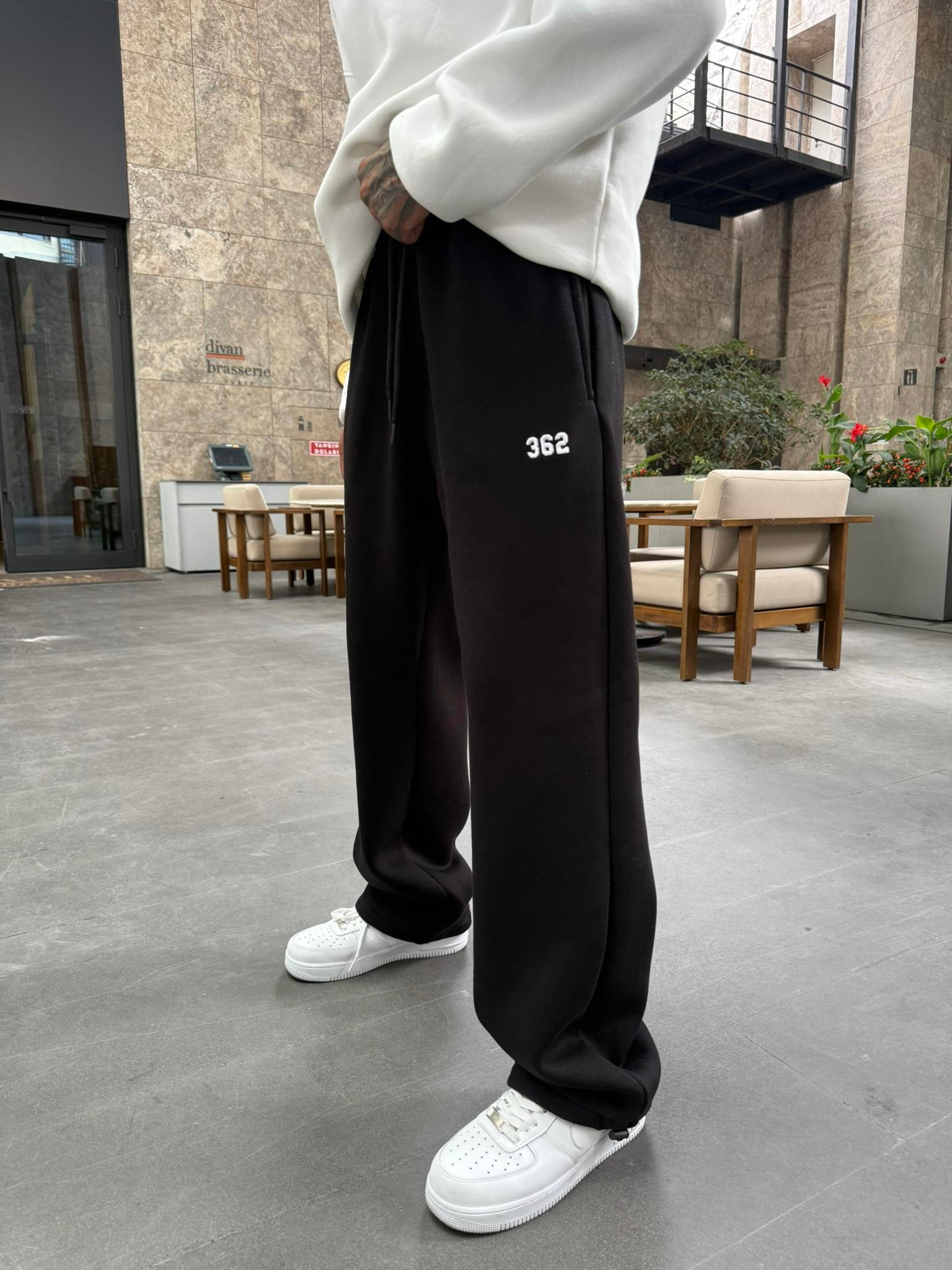 362 Premium Ayarlanabilir Paça Eşofman Altı - Siyah