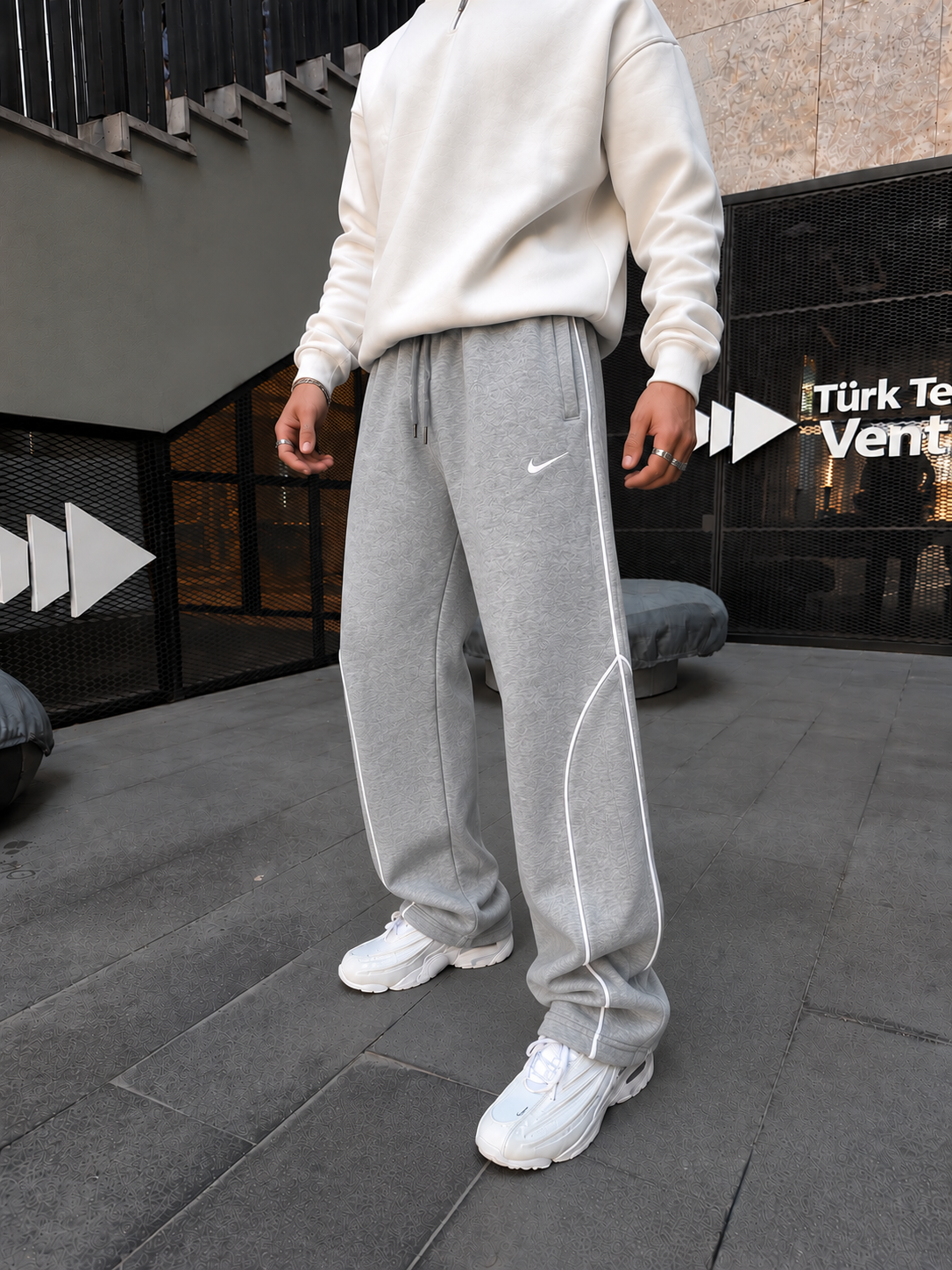 362 Premium Şeritli Baggy Eşofman