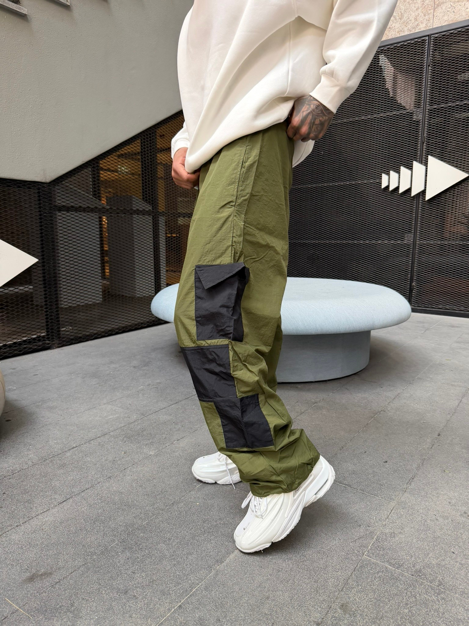 362 Tech Cargo Lastikli Paça Eşofman - Yeşil