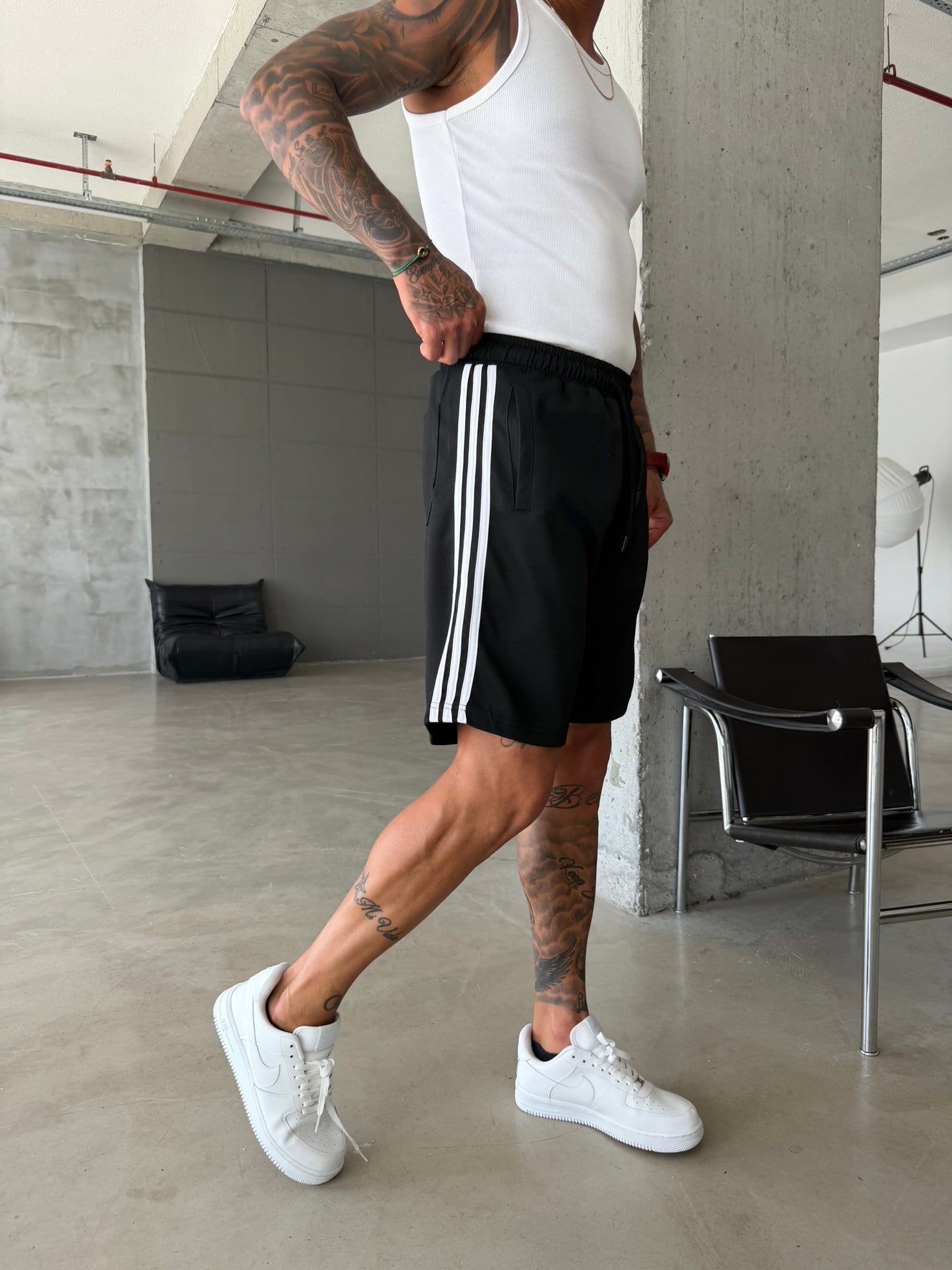 362 Triple Stripe Shorts - Siyah