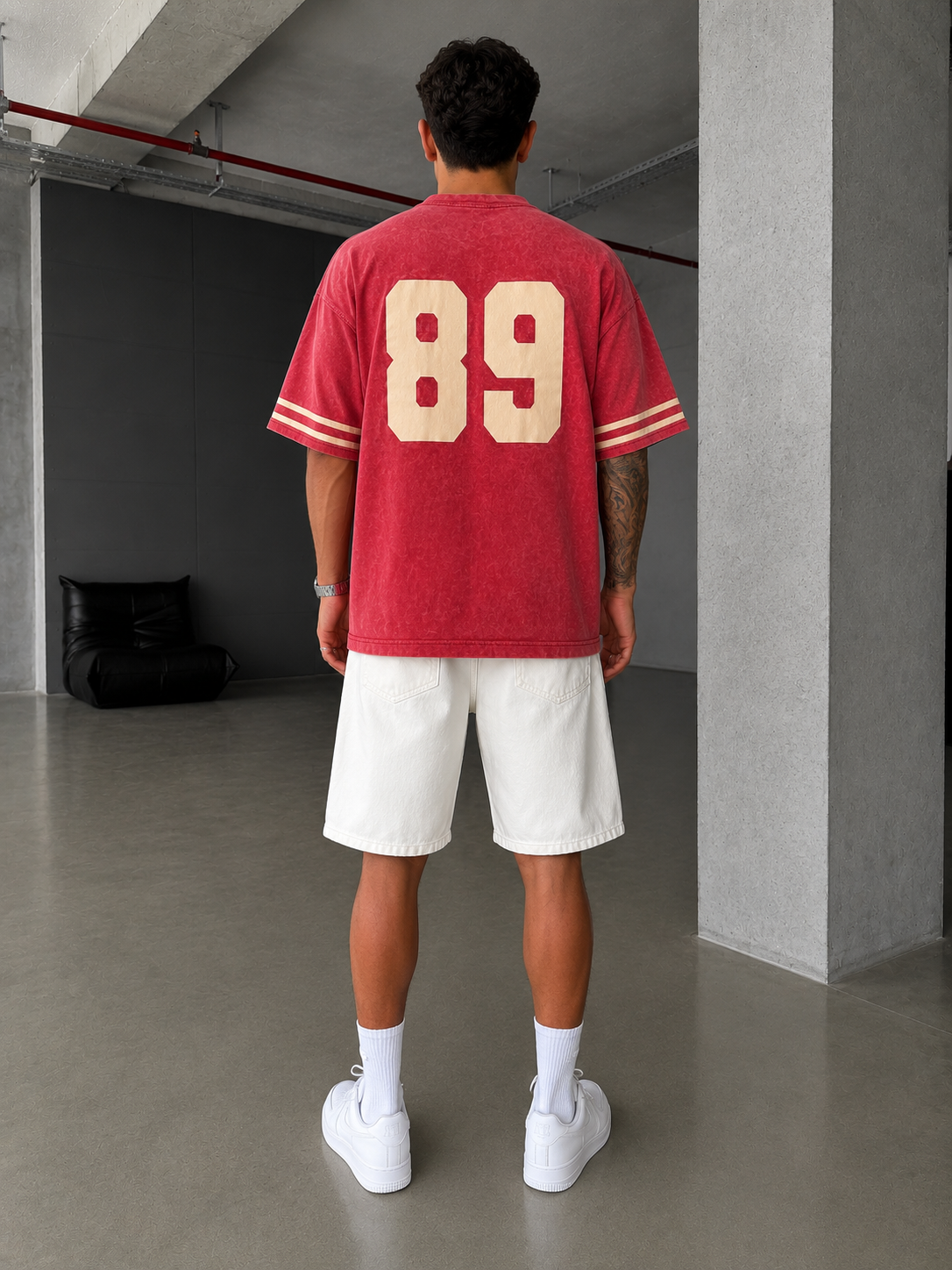 89 Nakışlı Premium Yıkamalı T-Shirt