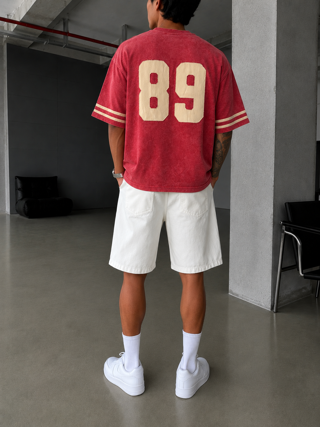 89 Nakışlı Premium Yıkamalı T-Shirt