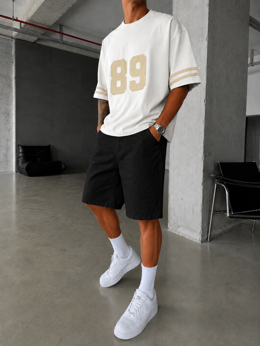 89 Nakışlı Premium Yıkamalı T-Shirt