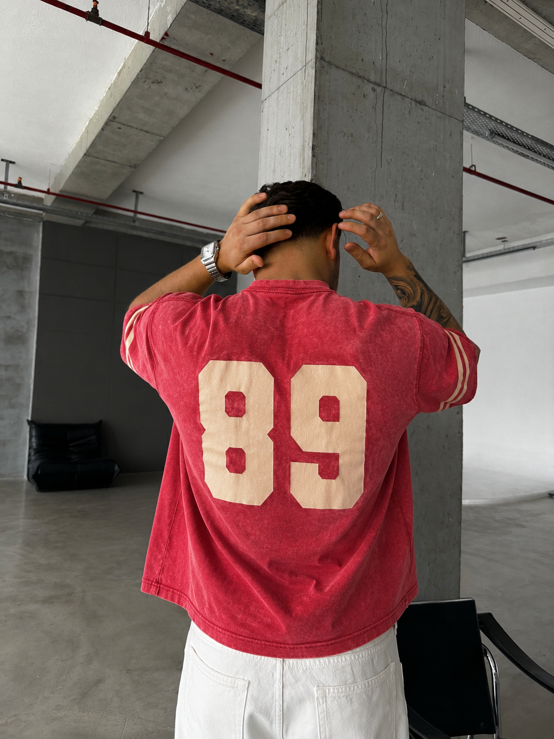 89 Nakışlı Premium Yıkamalı T-Shirt