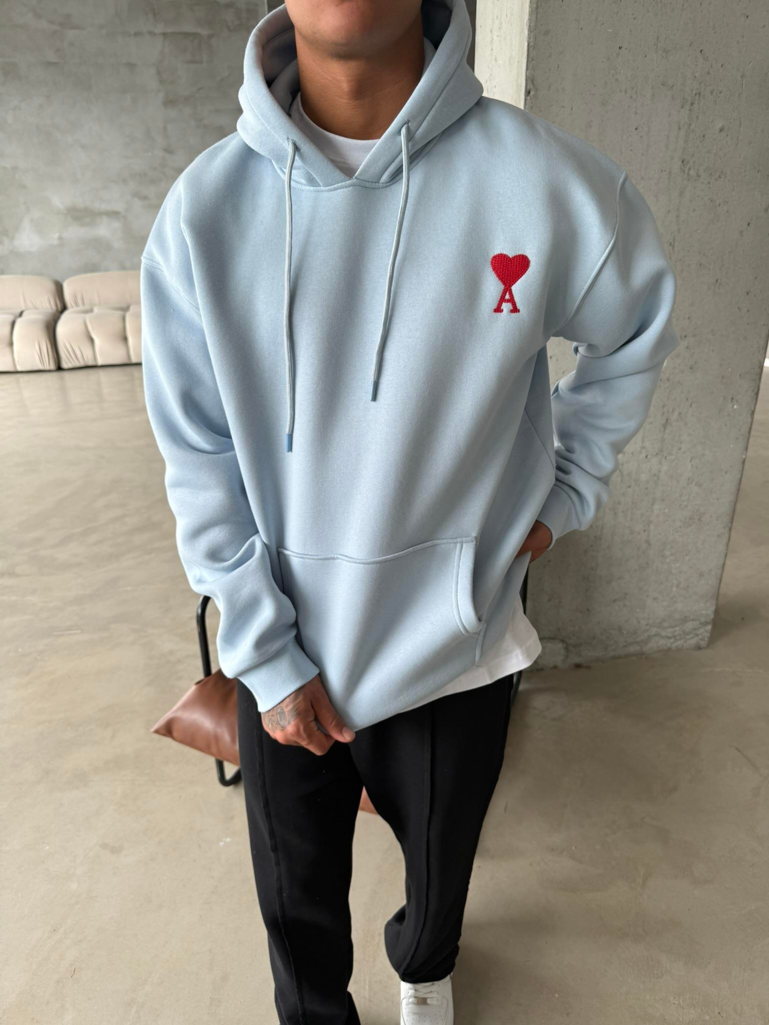 A Kalp Premium Sweatshirt - Mavi