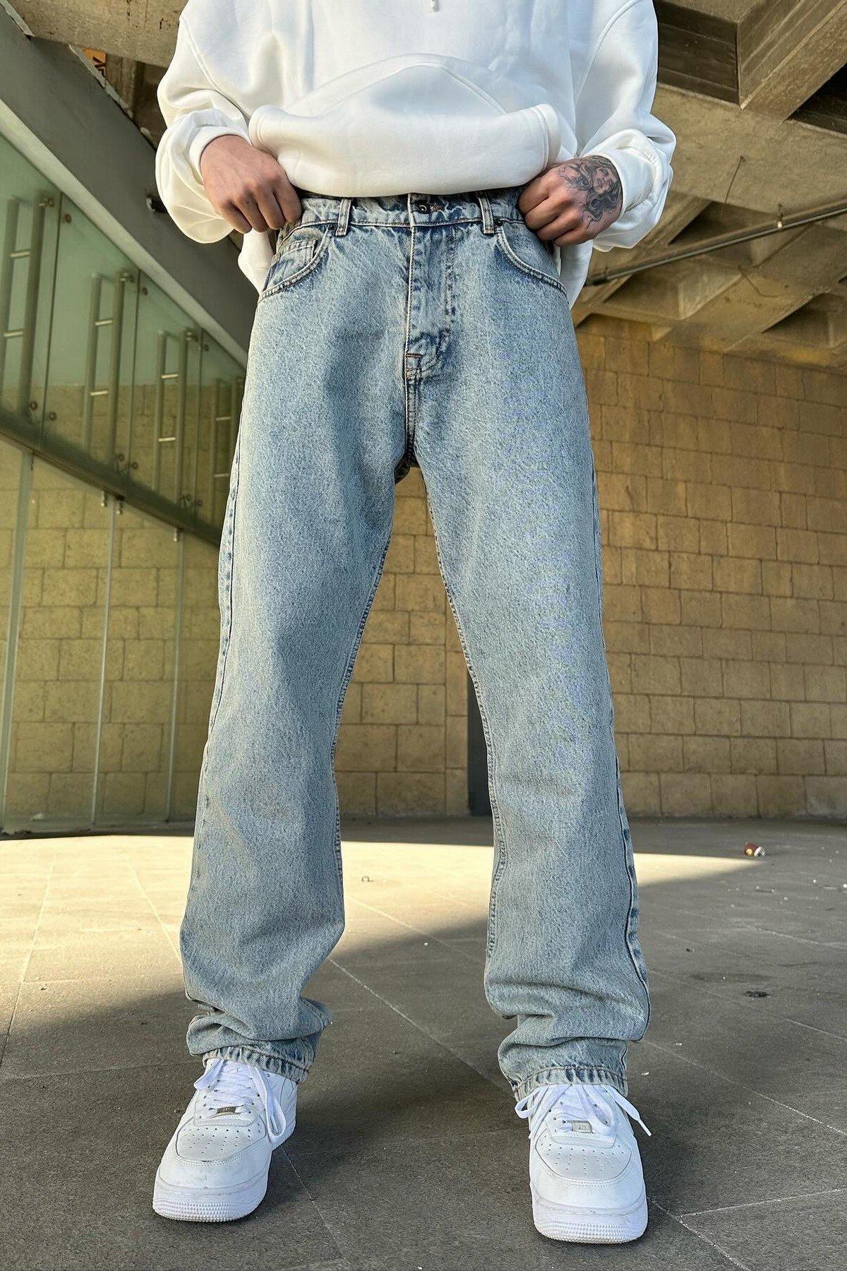 A104-8 Yıkamalı Baggy  İndigo