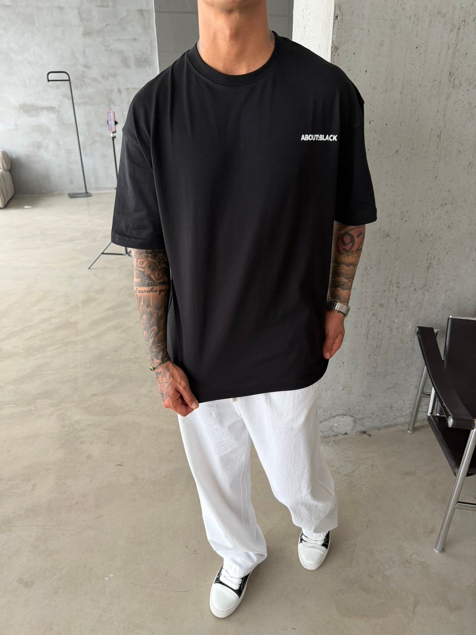About:Black Basic T-Shirt - Siyah