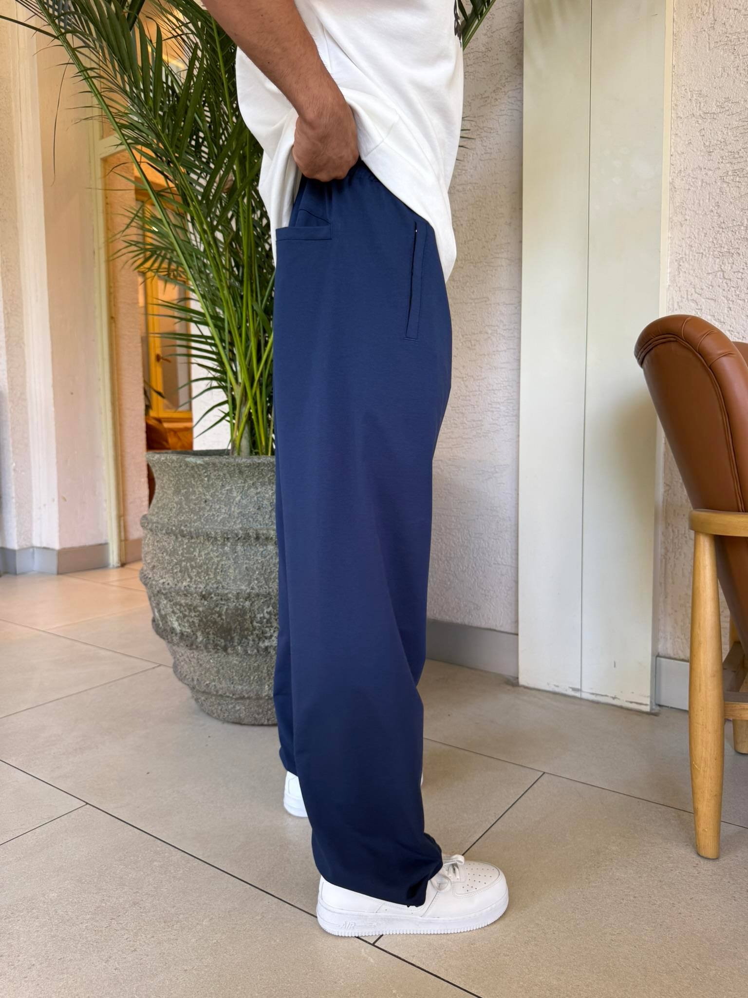 AD Büyük Yan Baskı Eşfoman - İndigo