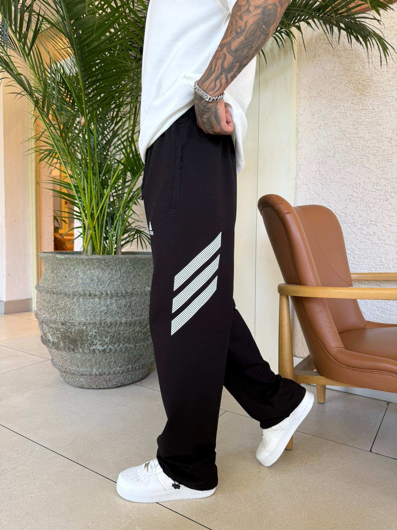 AD Büyük Yan Baskı Eşfoman - Siyah