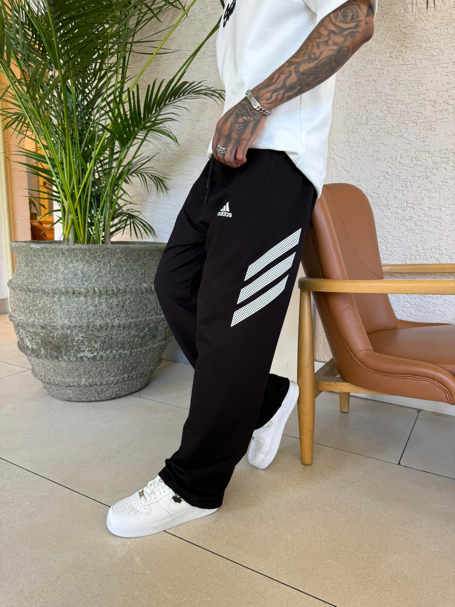 AD Büyük Yan Baskı Eşfoman - Siyah