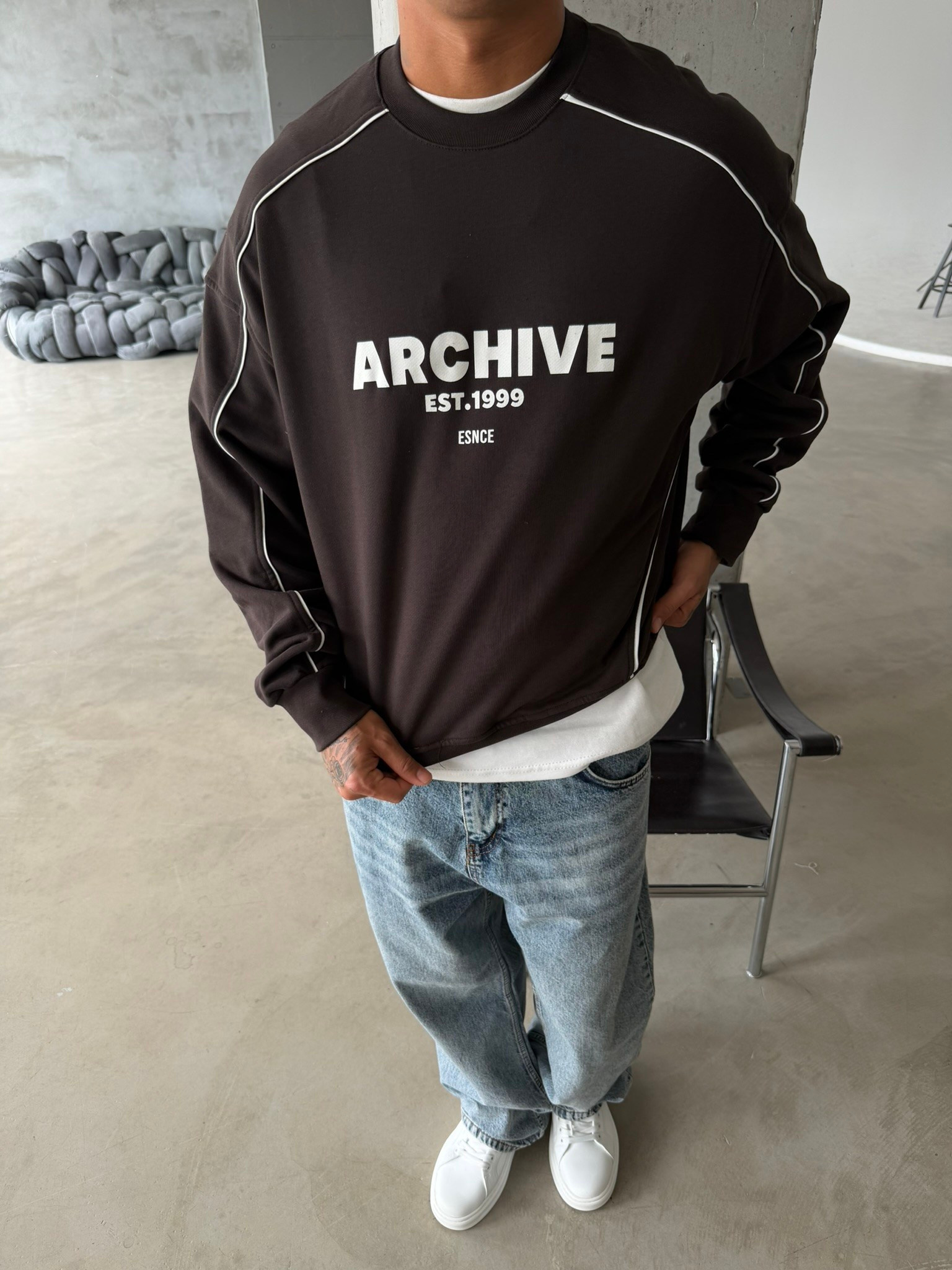 Archıve EST Premium Bisiklet Yaka Sweat