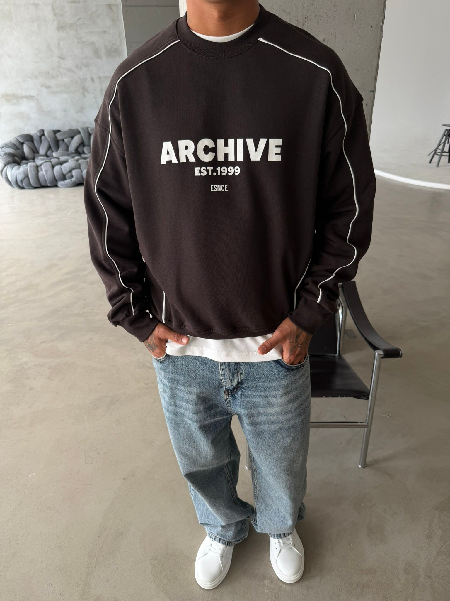 Archıve EST Premium Bisiklet Yaka Sweat