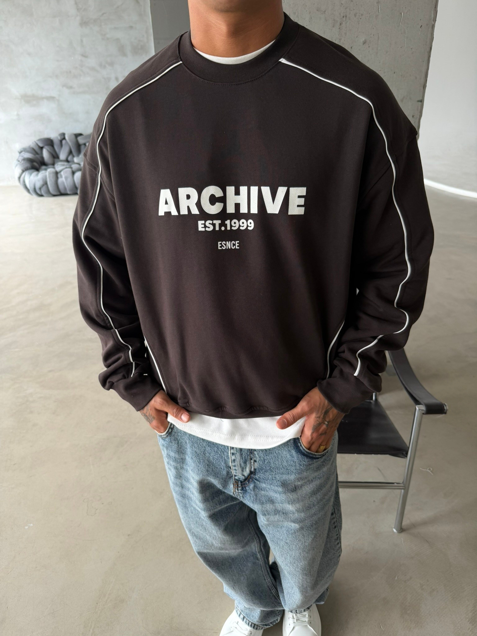 Archıve EST Premium Bisiklet Yaka Sweat