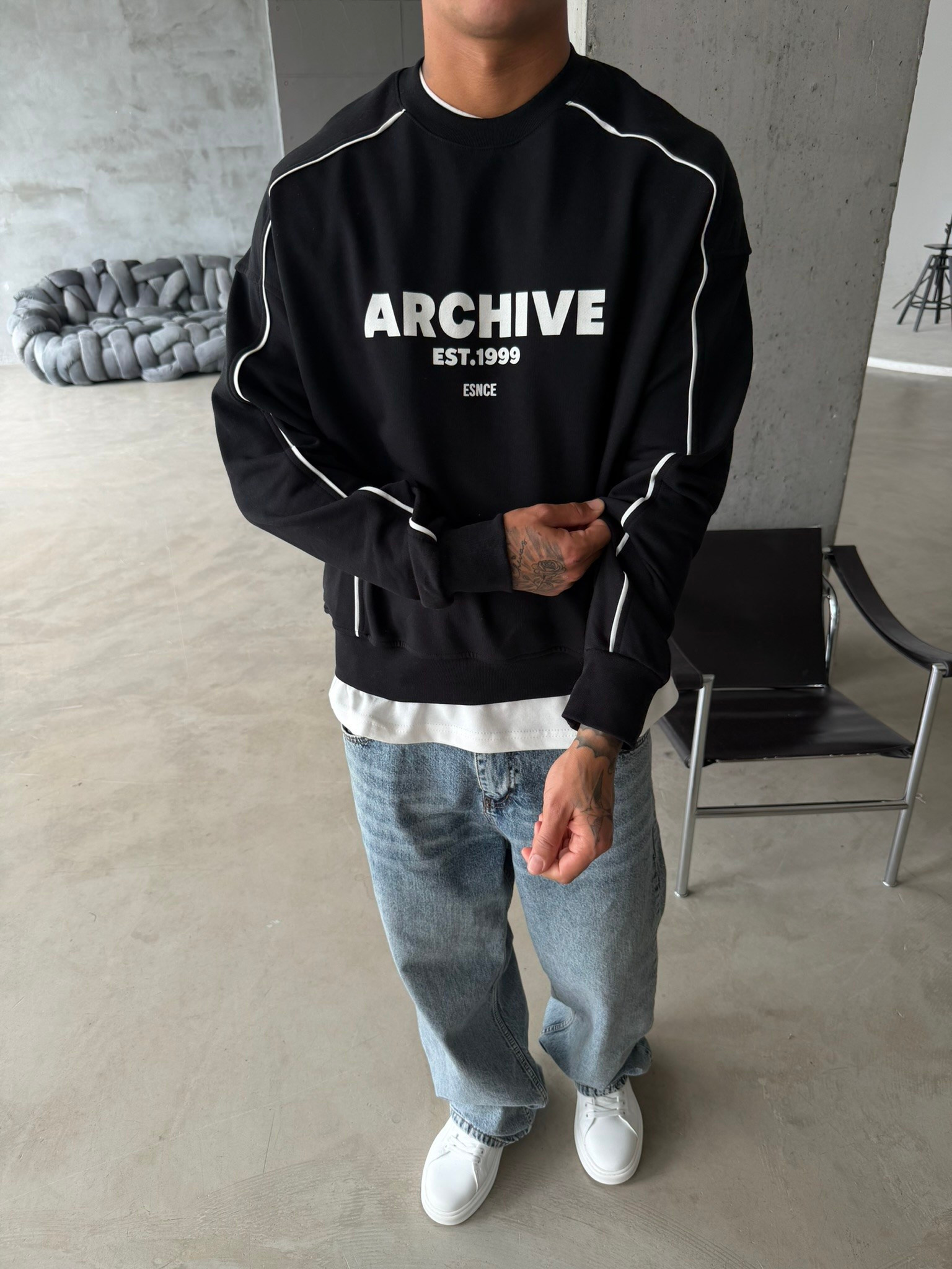 Archıve EST Premium Bisiklet Yaka Sweat