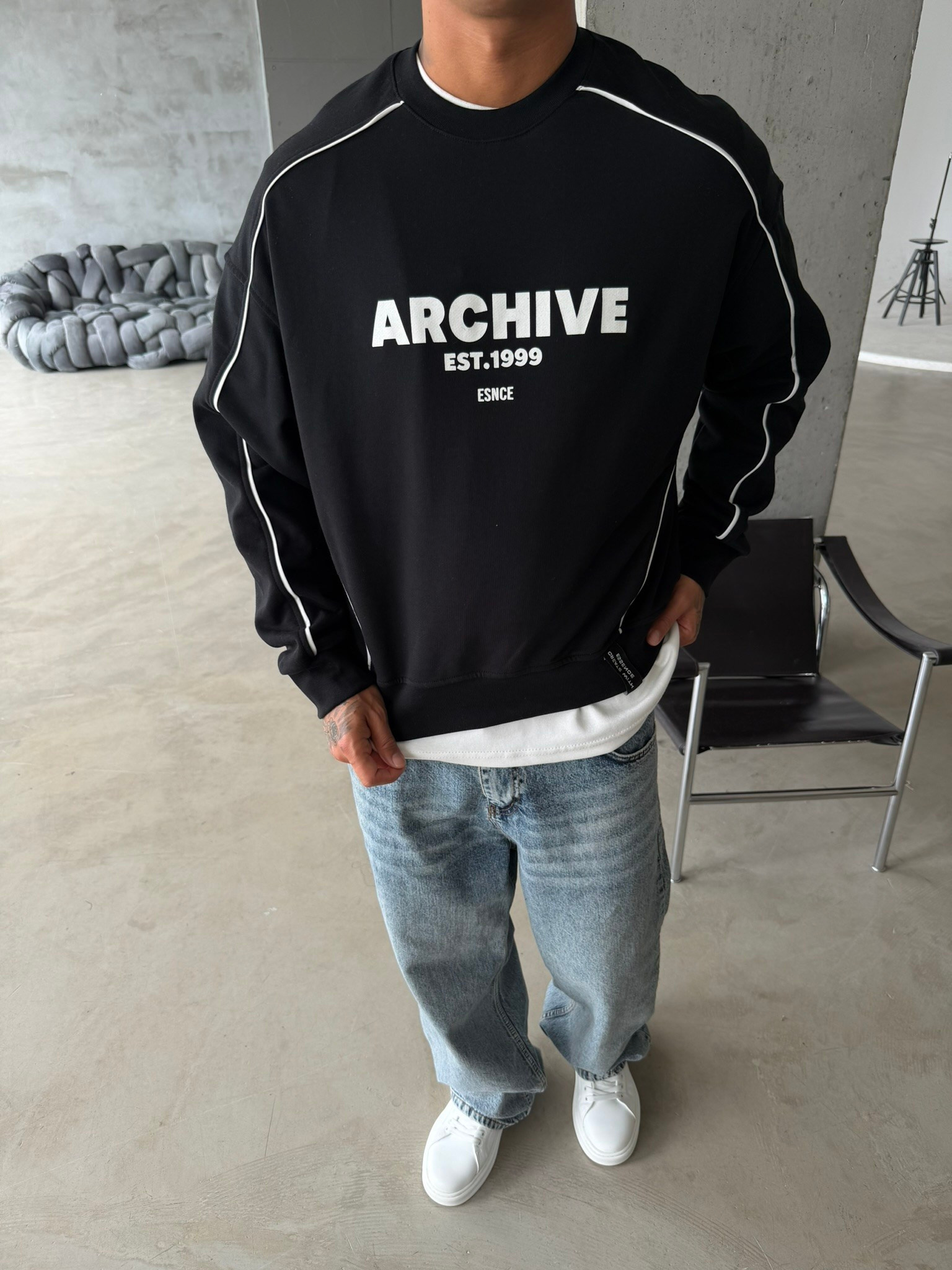 Archıve EST Premium Bisiklet Yaka Sweat