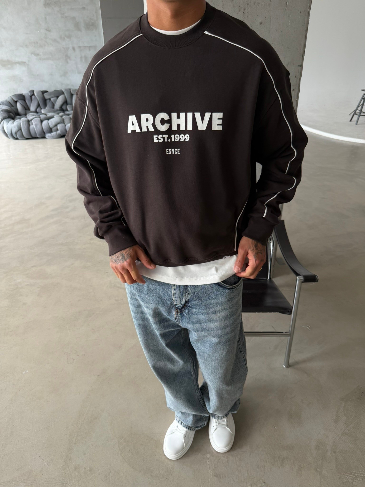 Archıve EST Premium Bisiklet Yaka Sweat