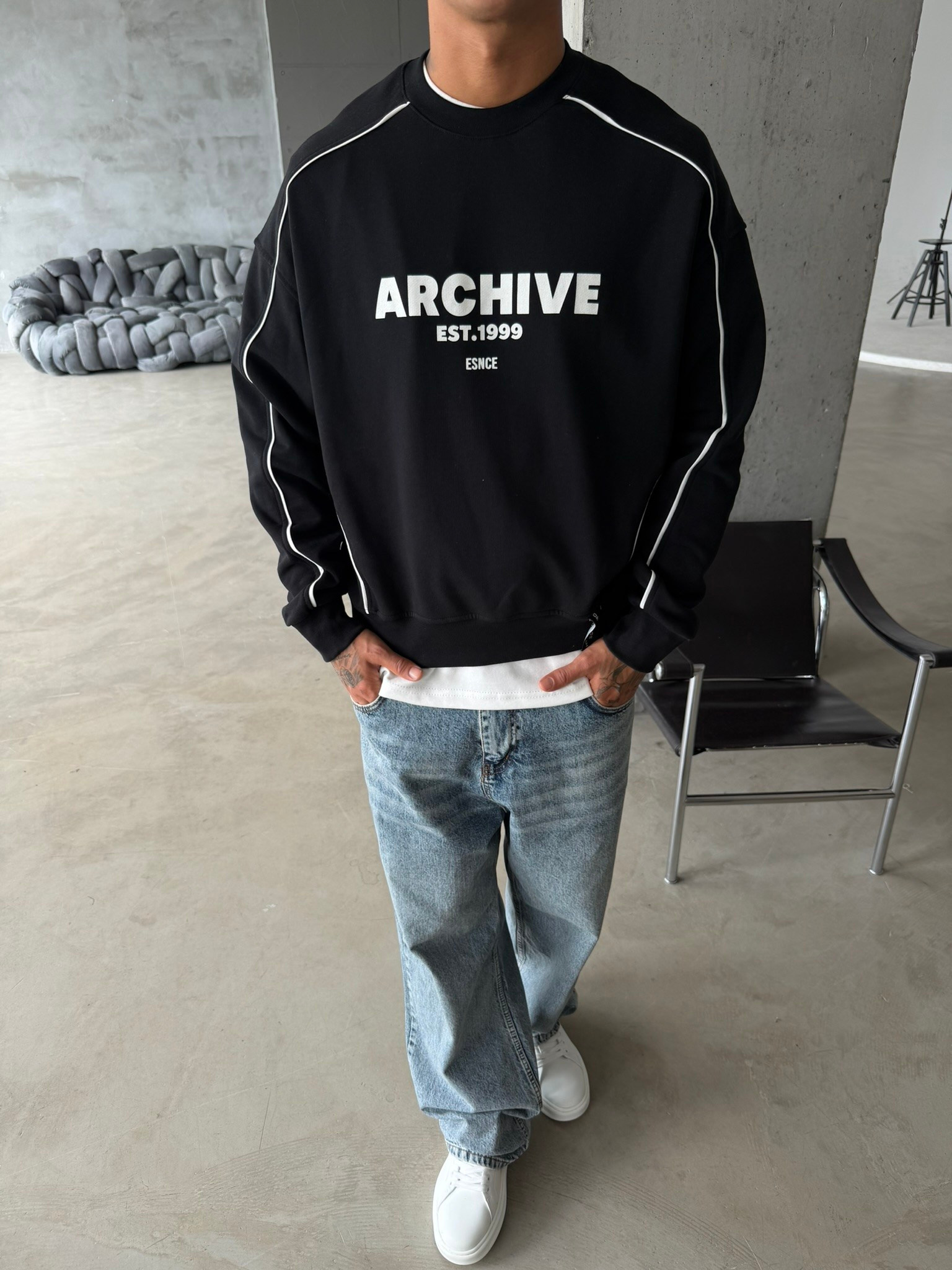 Archıve EST Premium Bisiklet Yaka Sweat