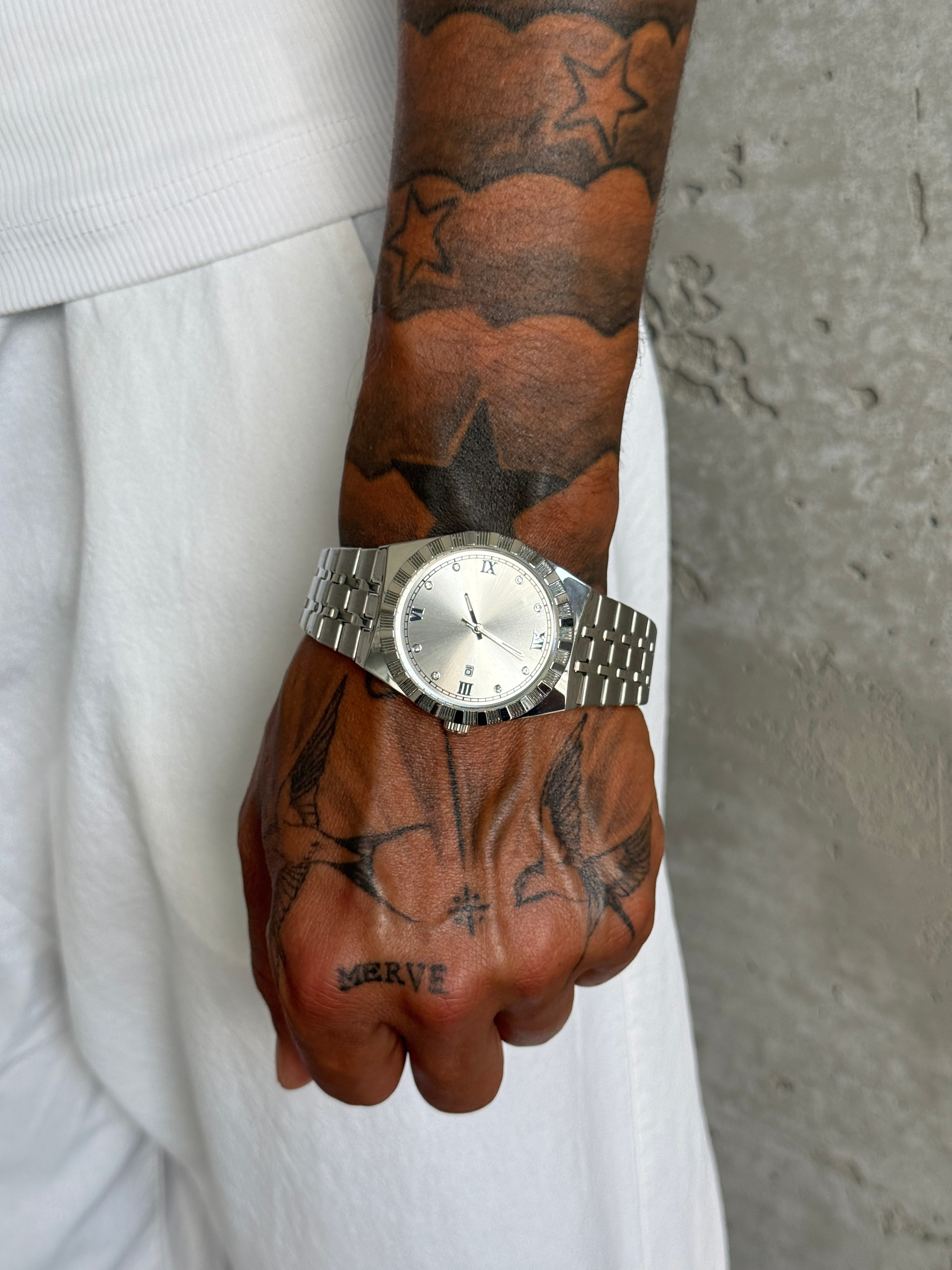 Auro Steel Watch Saat