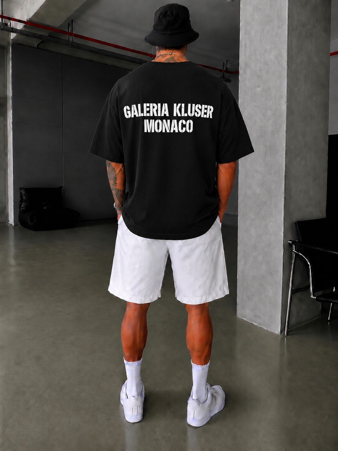 AW Monaco Oversize T-Shirt - Siyah