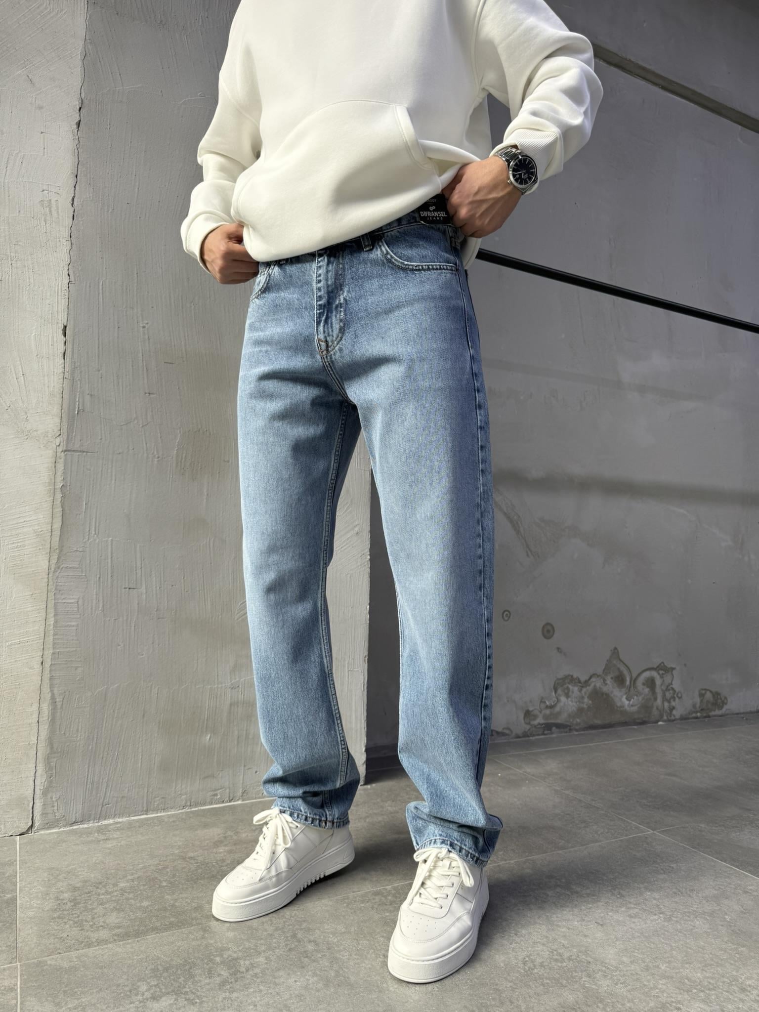 Baggy Basic Jean Pantolon A108-K19 YIKAMA MAVİ