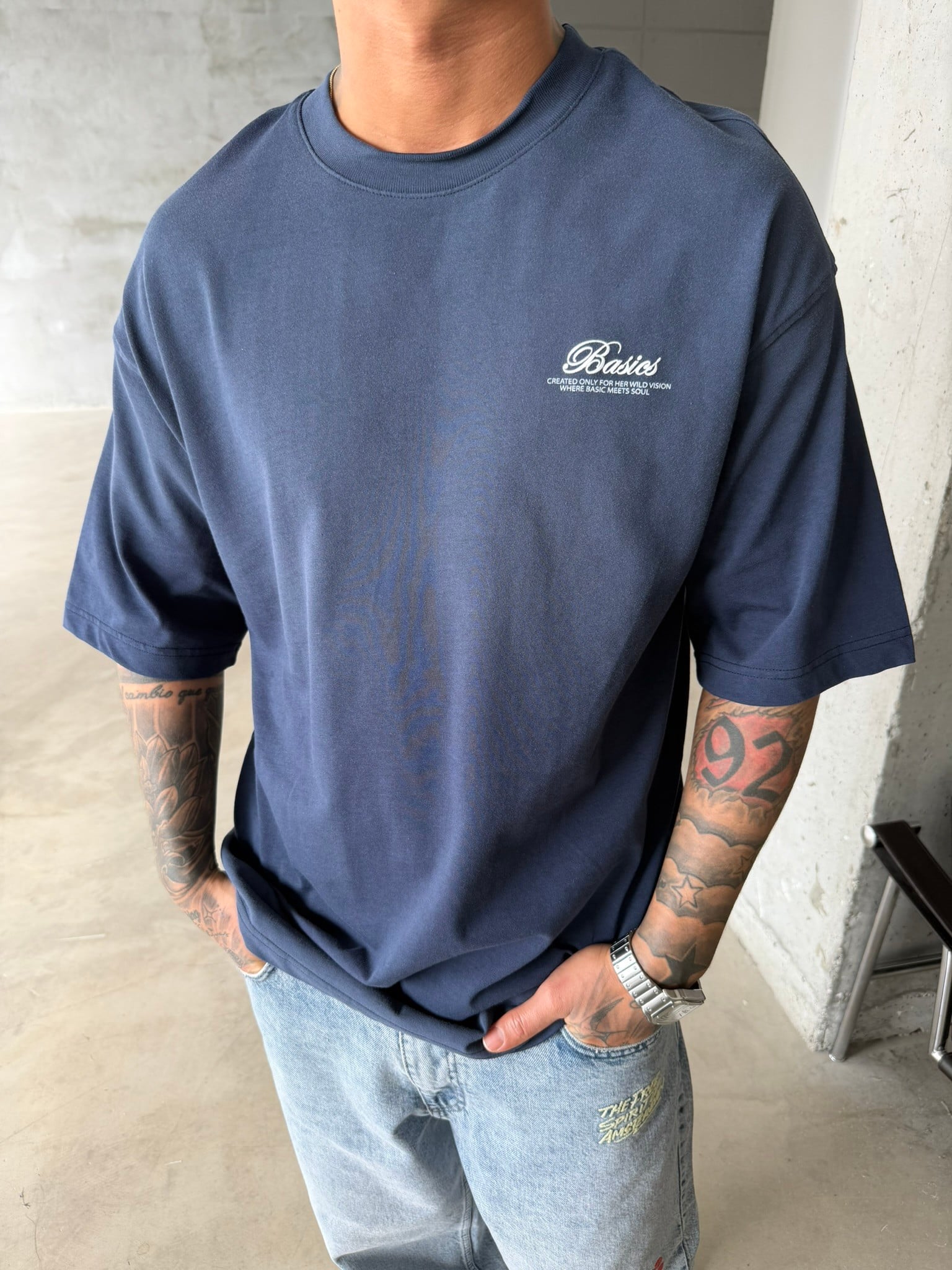 Barier Basic Speryli Premium T-Shirt - Lacivert