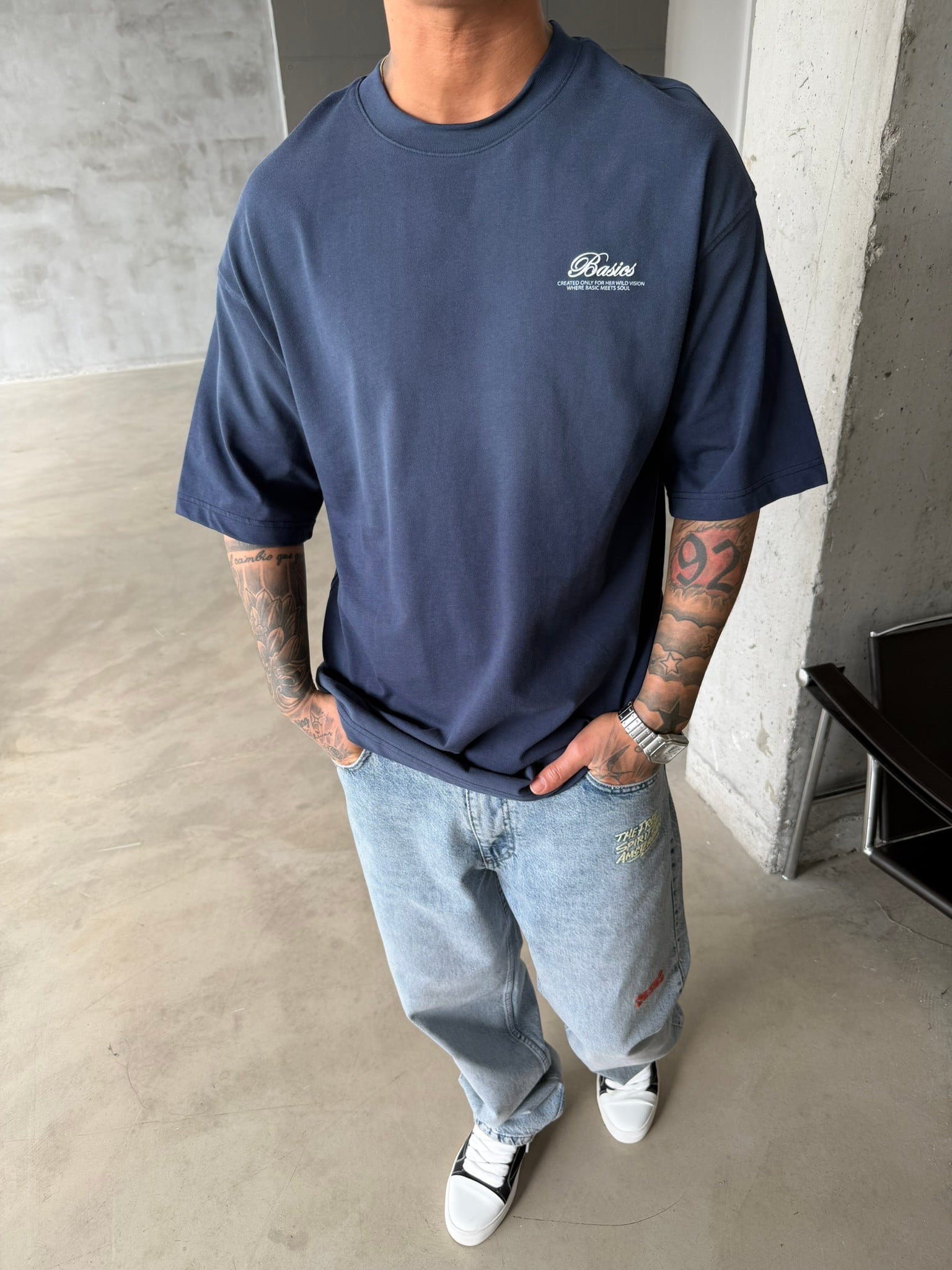 Barier Basic Speryli Premium T-Shirt - Lacivert