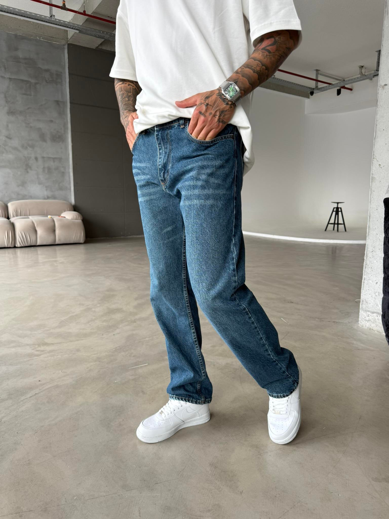 Basic Baggy Pantolon - Lacivert