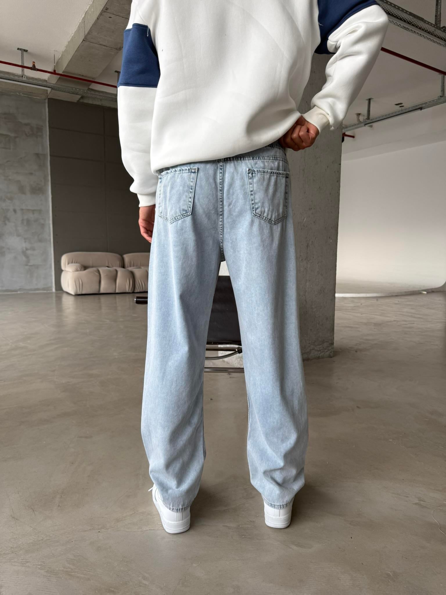 Basic Baggy Pantolon - Mavi