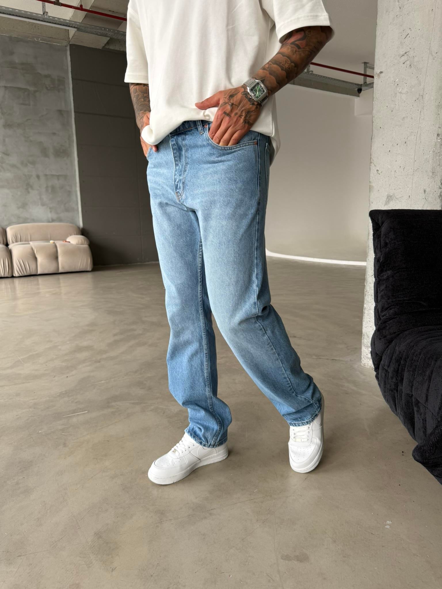 Basic Baggy Pantolon - Mavi