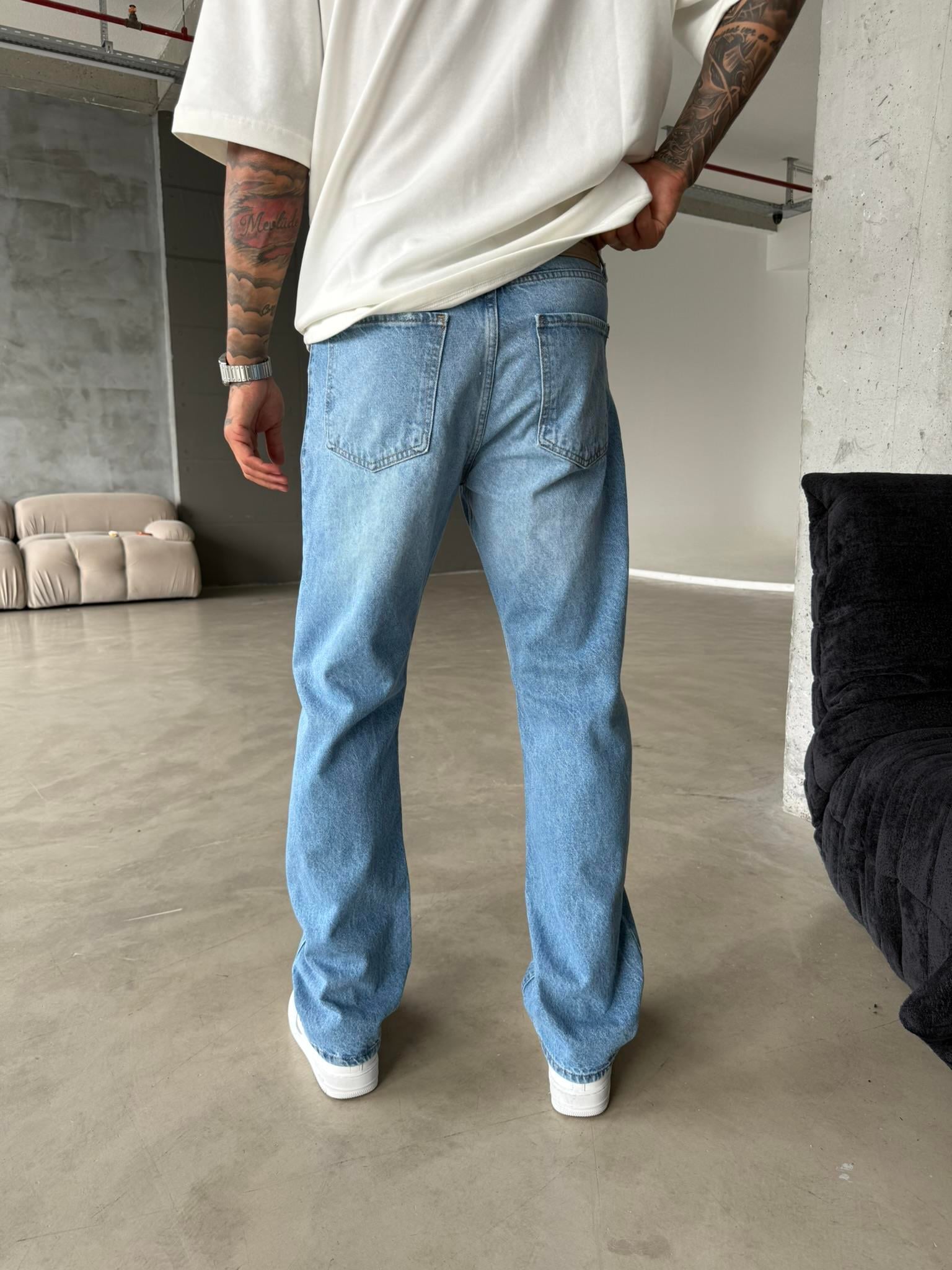 Basic Baggy Pantolon - Mavi