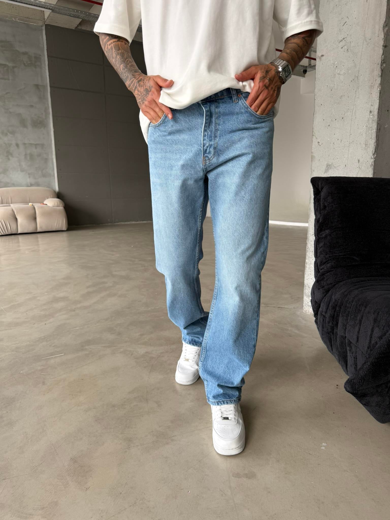 Basic Baggy Pantolon - Mavi